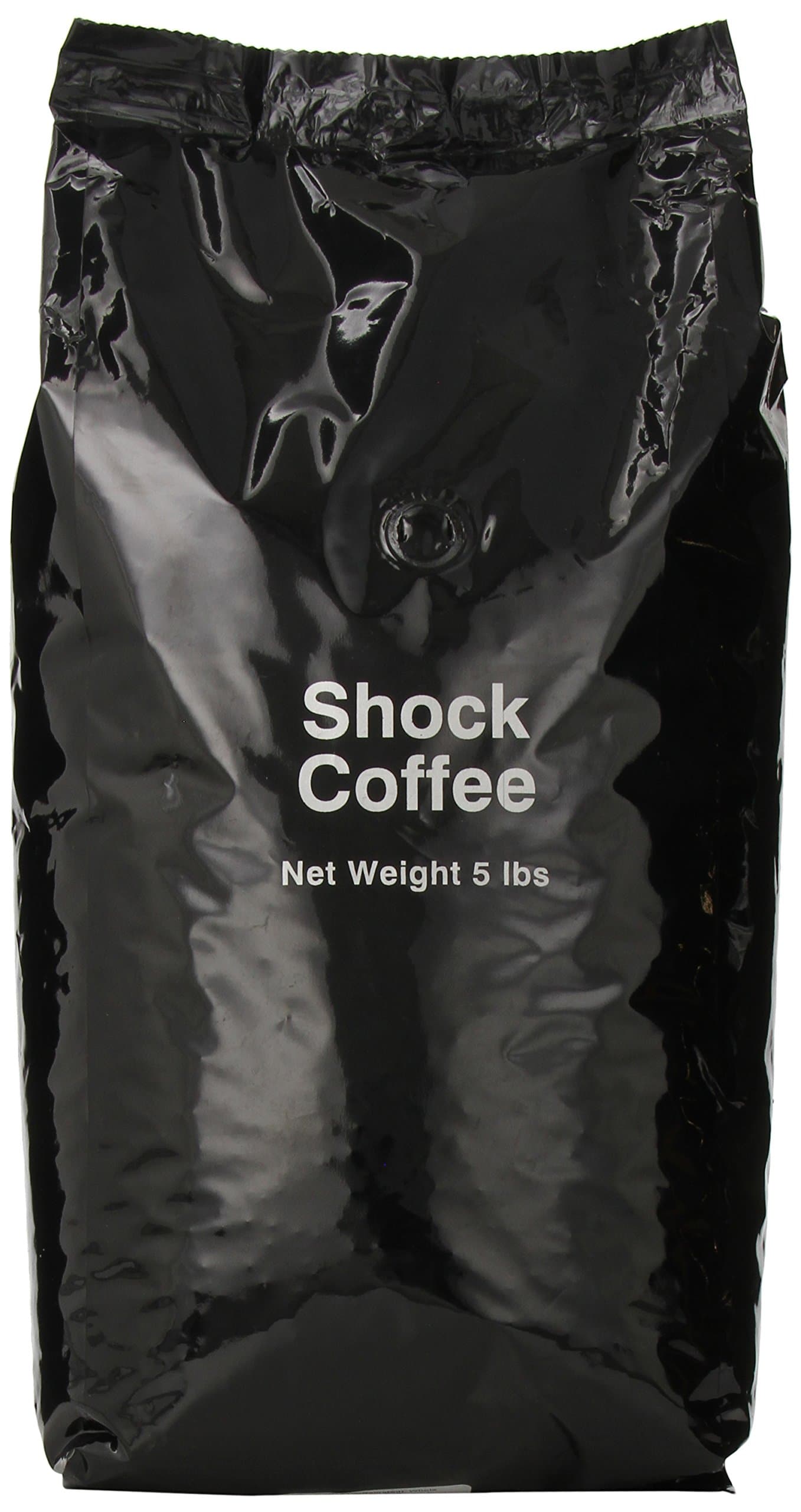 Shock Coffee (Caffeinated), Whole Bean Coffee, 5-Pound Bag