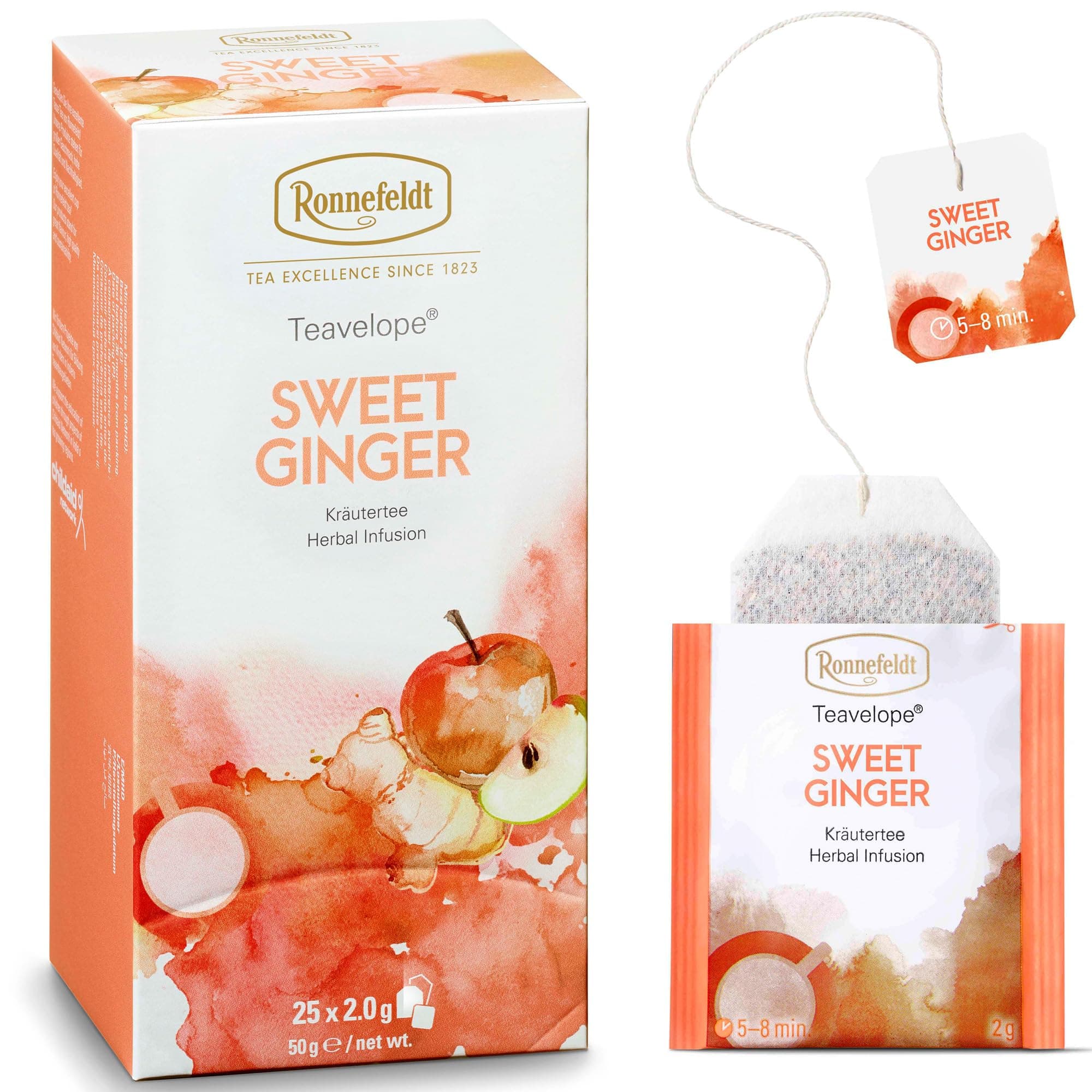 Teavelope - Sweet Ginger – Mix of Fruit and Spice Teas - 25 X ...