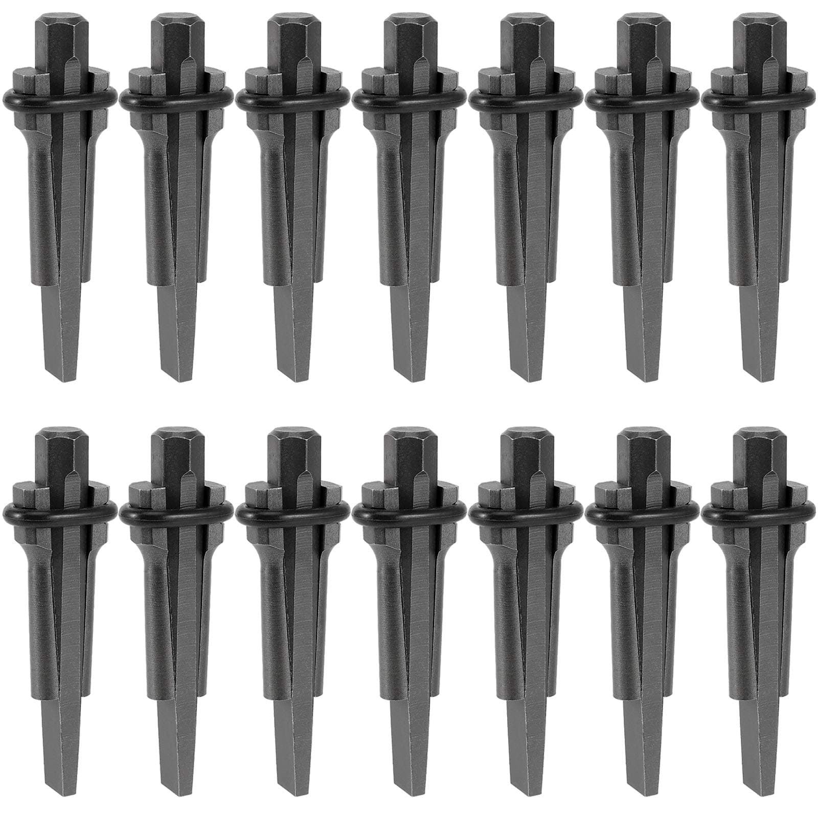 ZEONHAK 14 PCS Wedge and Feather Shims, Heavy Duty 5/8 Inch Plug Shim and Wedge for Stone, Rock, Granite, Marble, Concrete