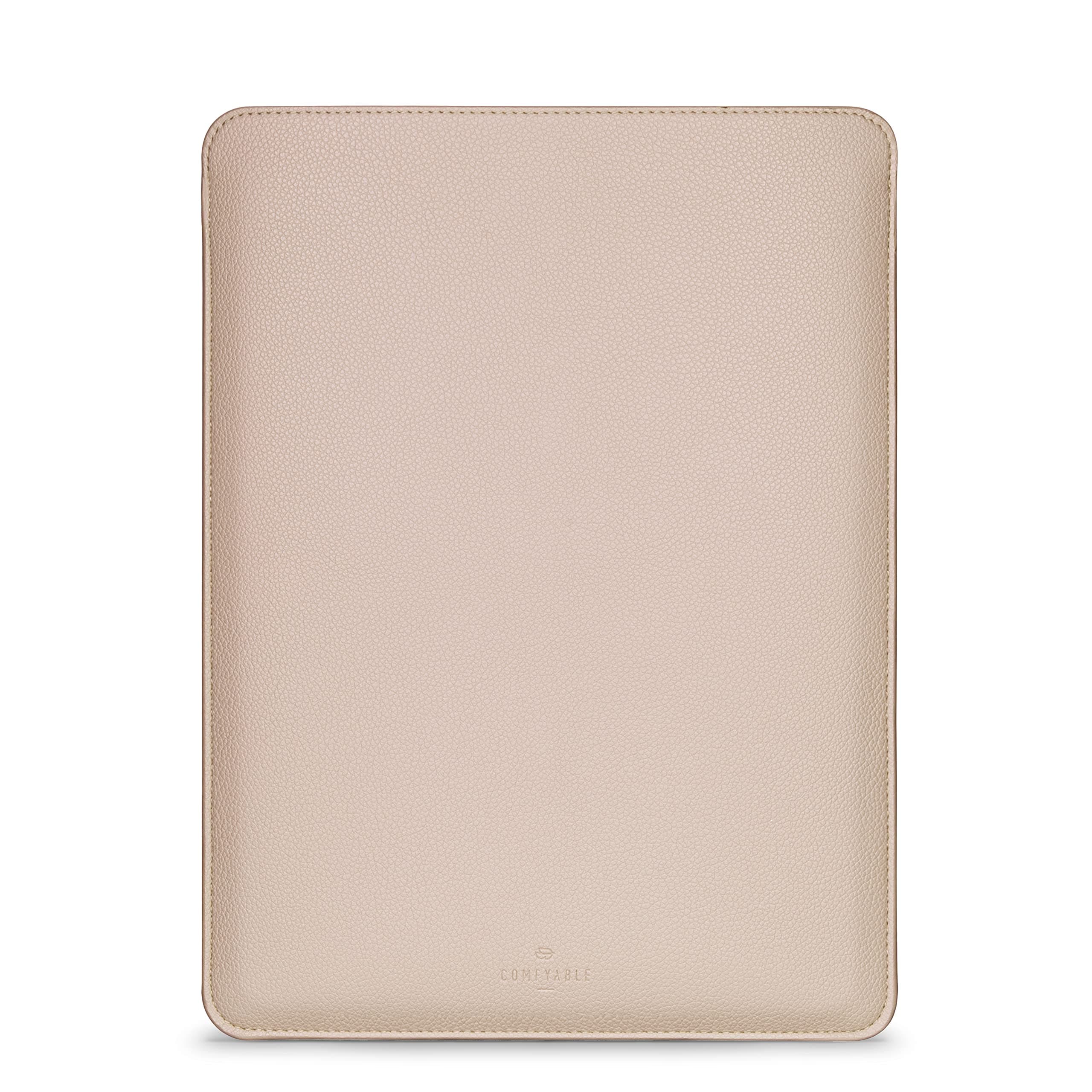 Laptop Sleeve 13 Inch Precisely Compatible with MacBook Air M4 2025-2018 & MacBook Pro M2 2022 M1 2020-2016, Faux Leather Cover Case, Sand