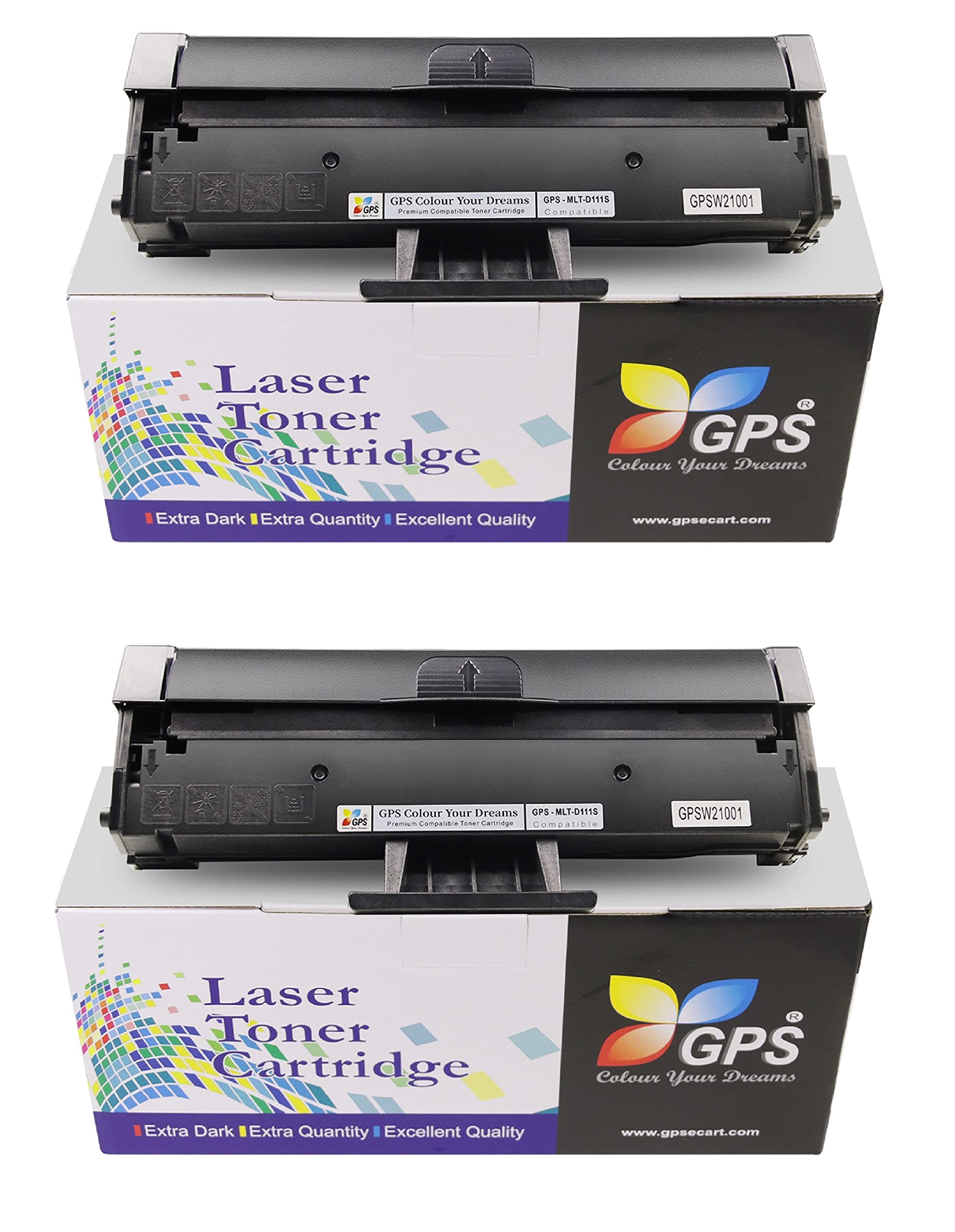 GPS Colour Your Dreams 111/D111S Toner Cartridge for Samsung Xpress SL-M2070, SL-M2070F, SL-M2070FW, SL-M2070W, SL-M2071, SL-M2071F, SL-M2071FW, SL-M2071W, M2022, M2020W, M2026, M2026W (Pack of 2)