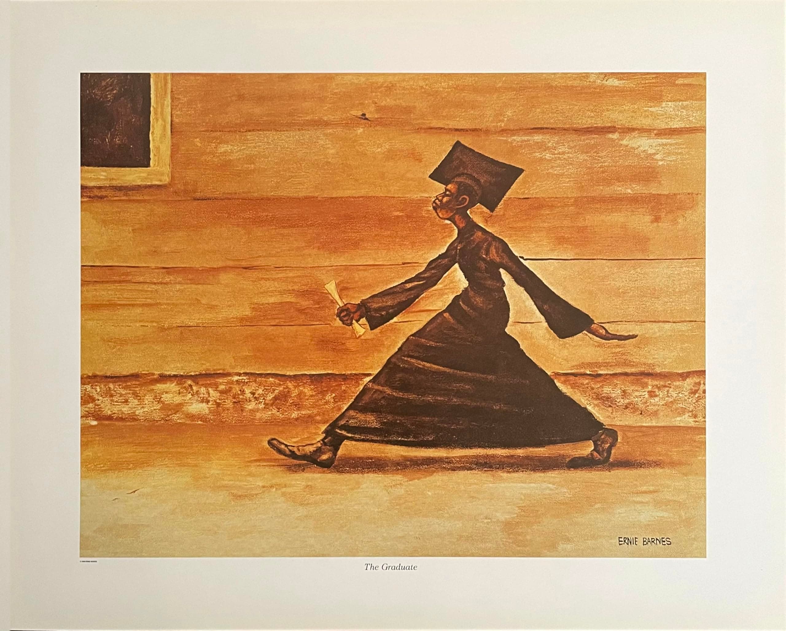 Ernie Barnes The Graduate print 14.5 x 18.75 in.