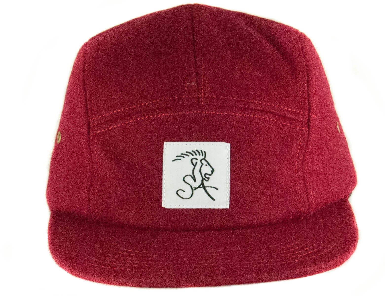 Classic Wool 5 Panel Hat (Red)