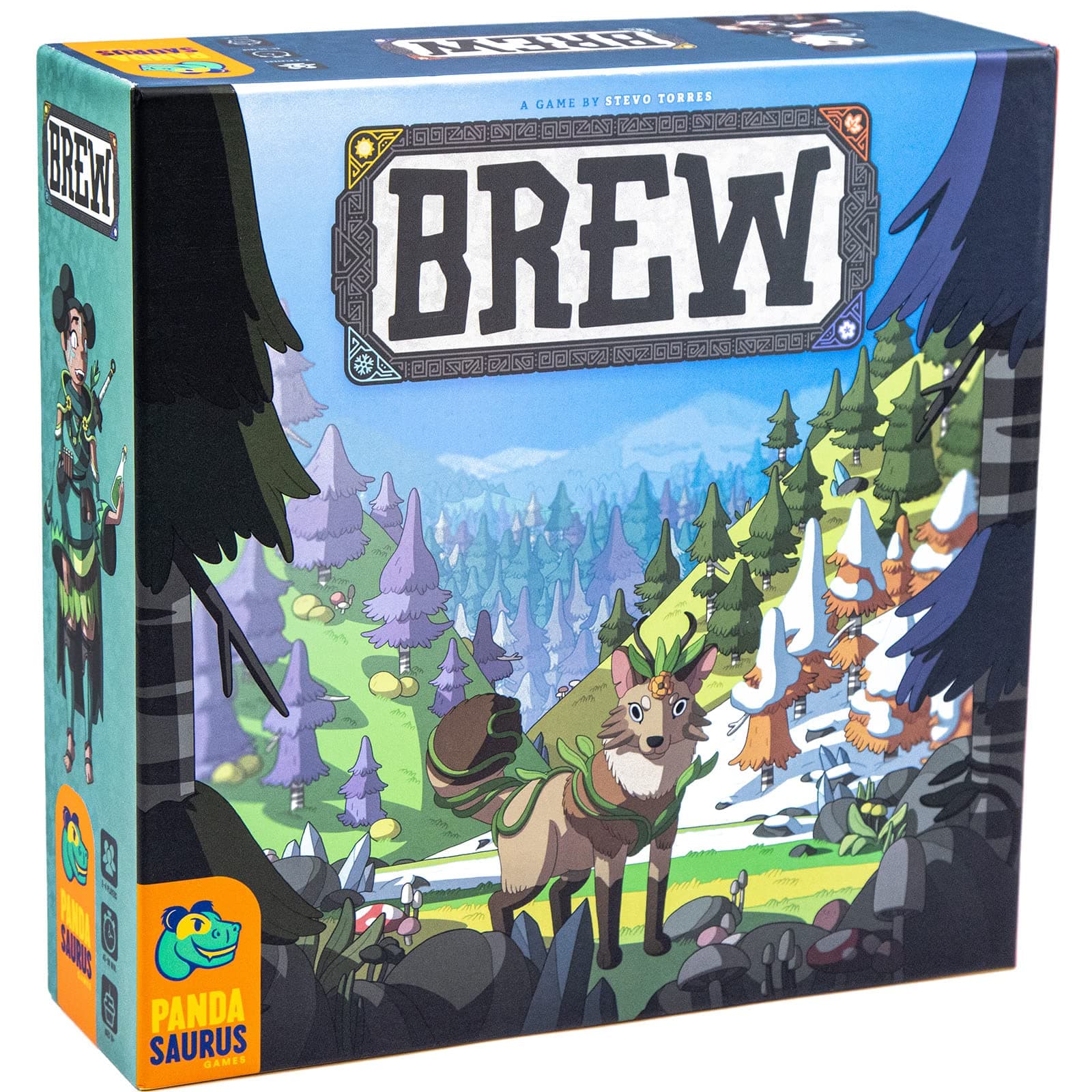 Pandasaurus Games Brew:, Players Choose How to Use Element -Dice, This Enchanted Land has Been Driven into Chaos and it is up to You to Bring Back Balance, 45-90 Minute Playing Time, Ages 10 and Up