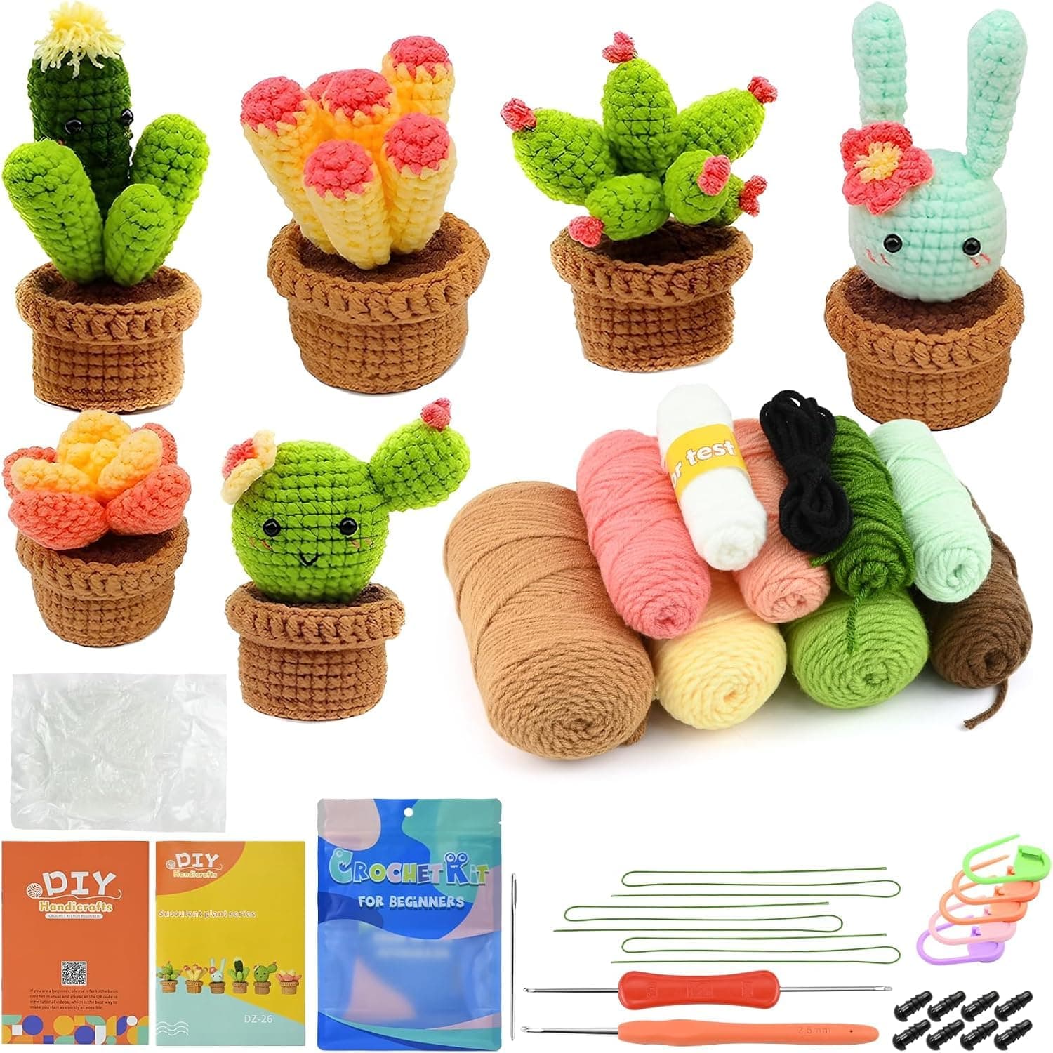 - felthouse Crochet Kit for Beginners - DIY Crochet Flower Kit for Adults & Kids - Create Sunflower, Hair Accessories & More - Perfect Crochet Kit for Beginners, Woobles, and Flower Making