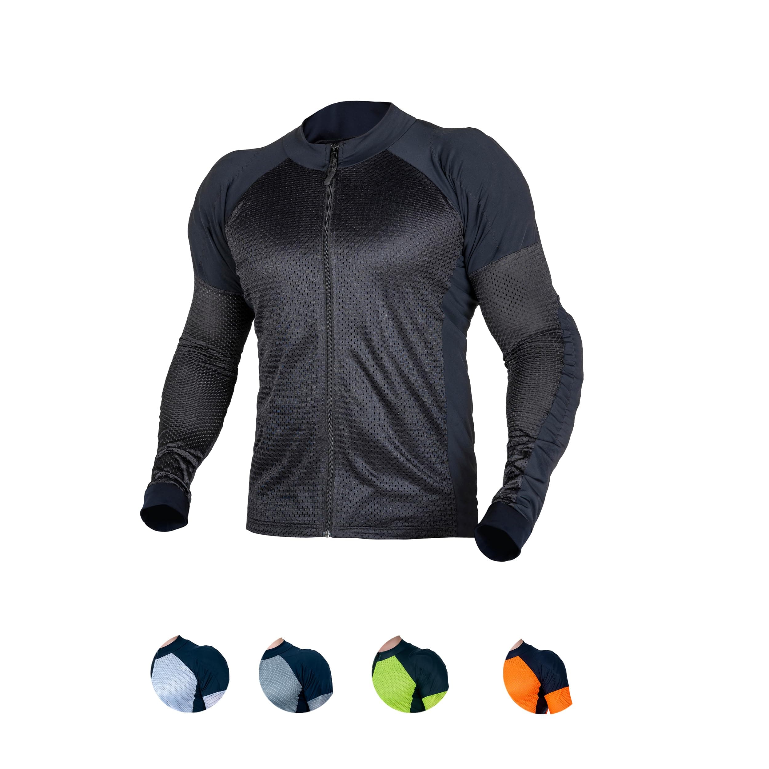 Mesh Armored Motorcycle Shirt - CE Level 2 Unisex Motorcycle Protective Shirt for Summer with Removable Padding