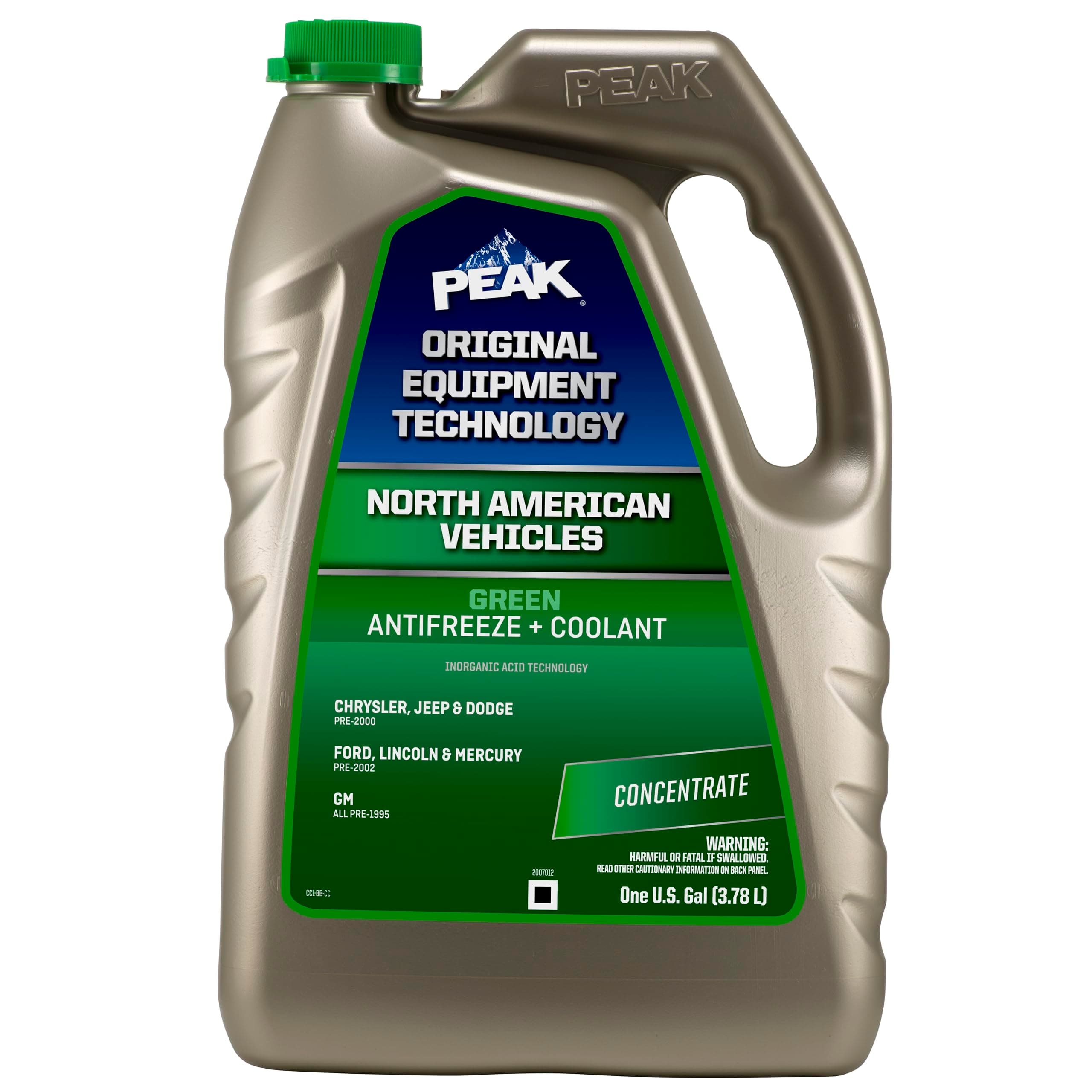 PEAK OET Green Concentrate Antifreeze/Coolant for North American