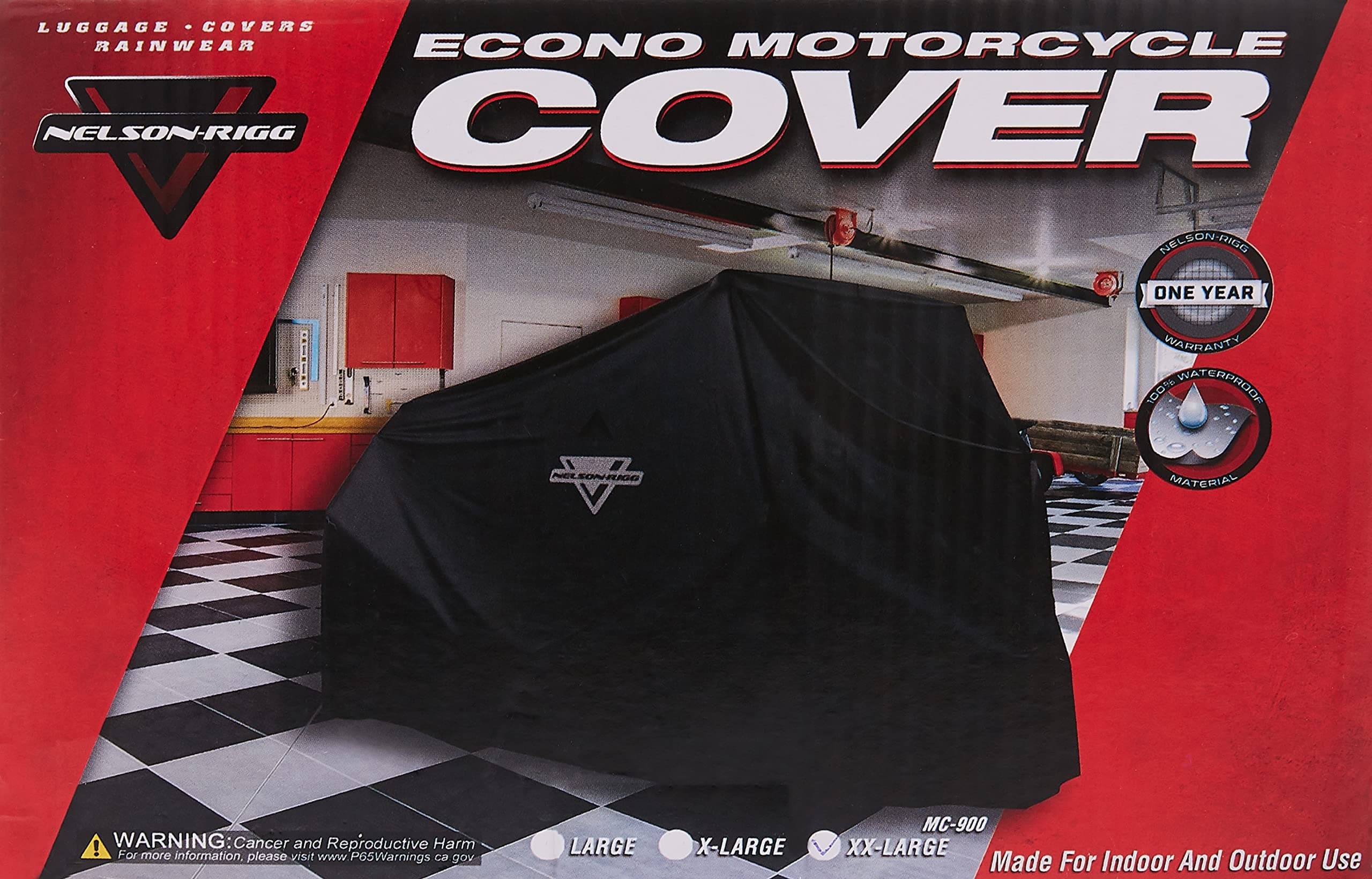 MC-900-05 Econo Motorcycle Cover (Black, XX-Large)