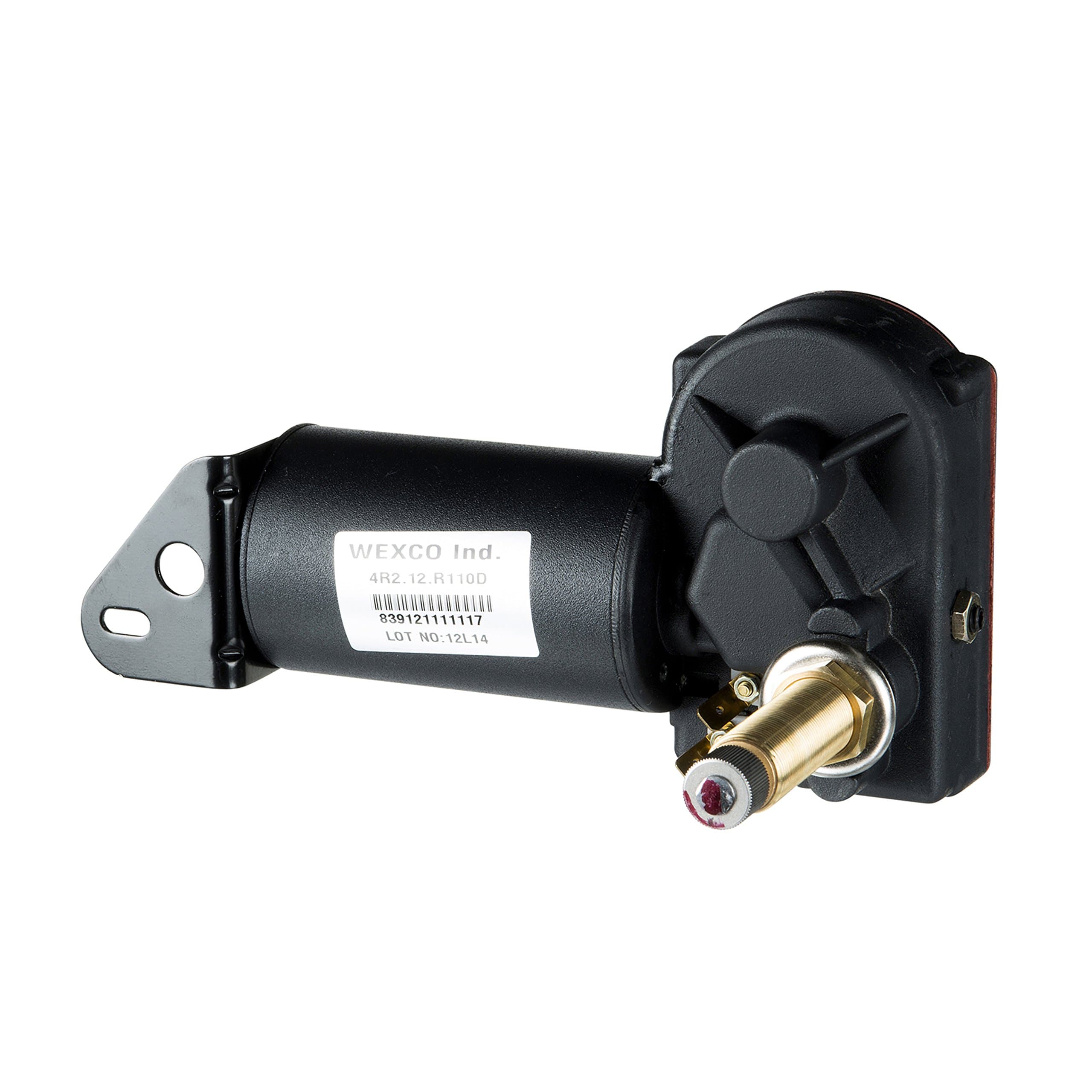 Wexco Wiper Motor, 4R2.12-19S2.R110D, Two and a half inch (2.5") shaft, 12V With Two-Speed Switch Installed