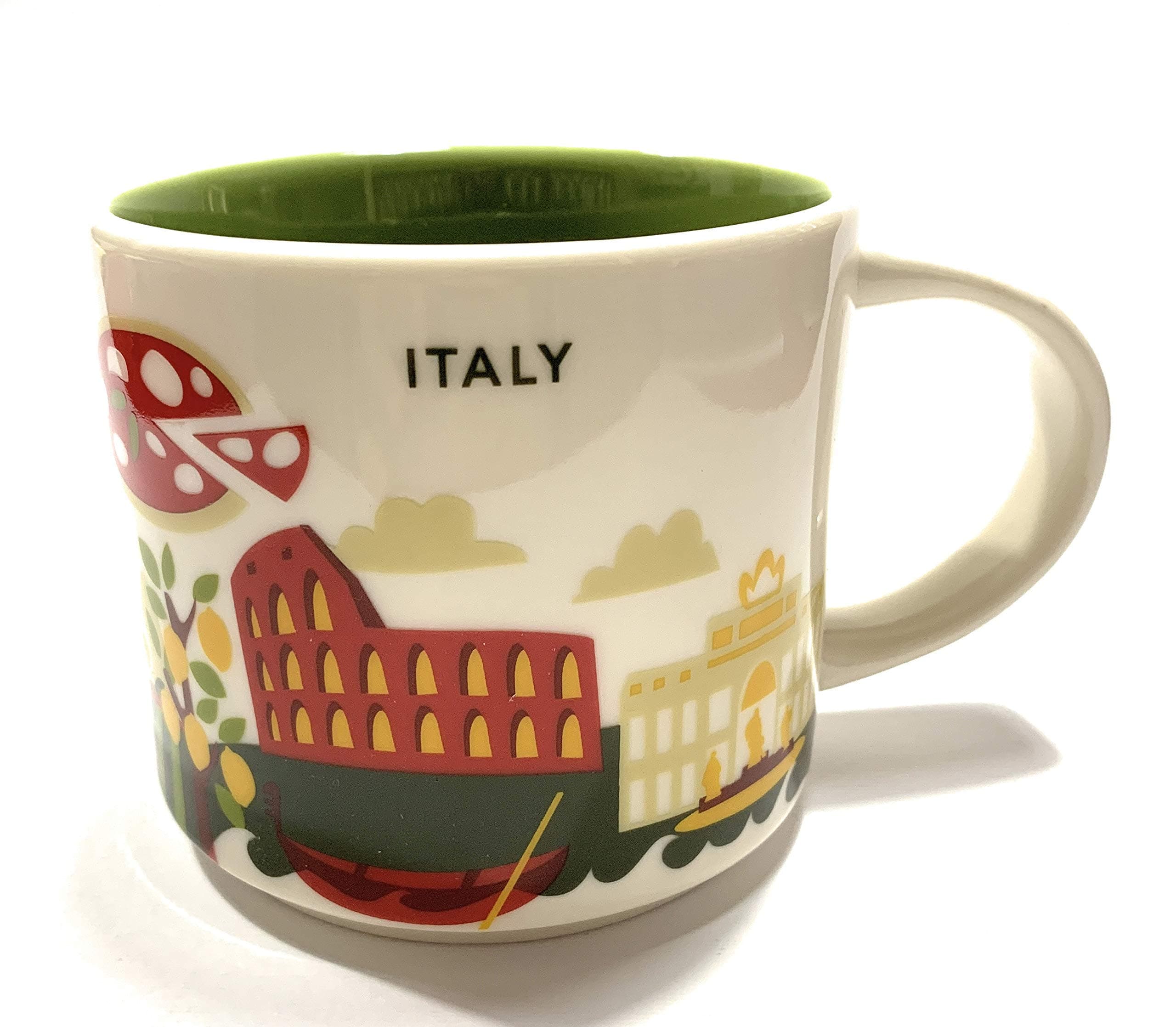 Italy You Are Here Yah Coffee Mug Green
