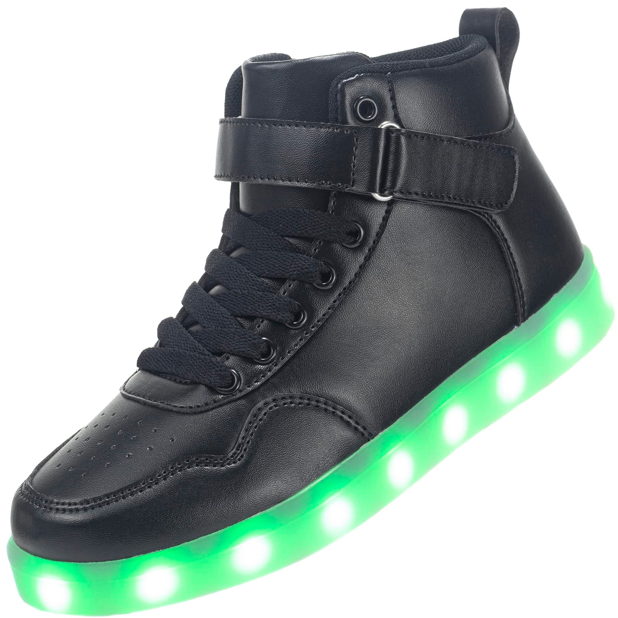 APTESOLKids LED Light Up Shoes High Top Cool USB Rechargeable Flashing Sneakers for Unisex Child Boys Girls