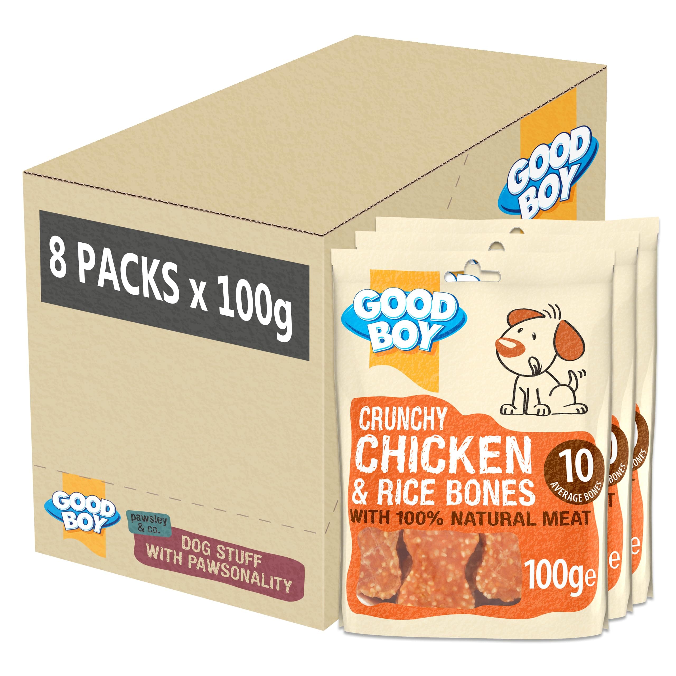 Armitage Good Boy Crunchy Chicken & Rice Bones 100gm Dog Treat