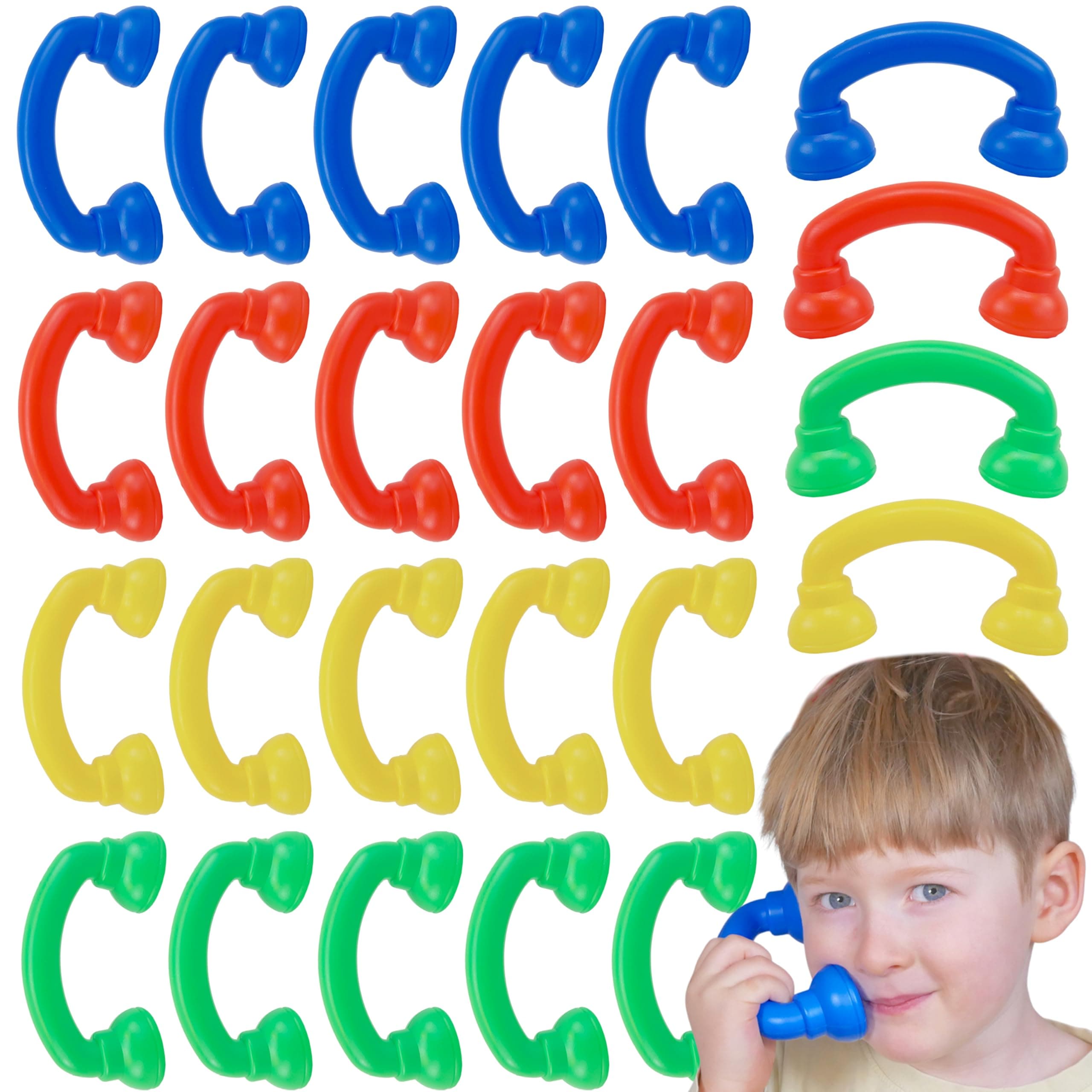 Whisper Phones - (24-Pack) Reading Aid for Kids, Toddlers, and Speech Therapy - Bulk Pack of Reading Whisper Phones for Classrooms