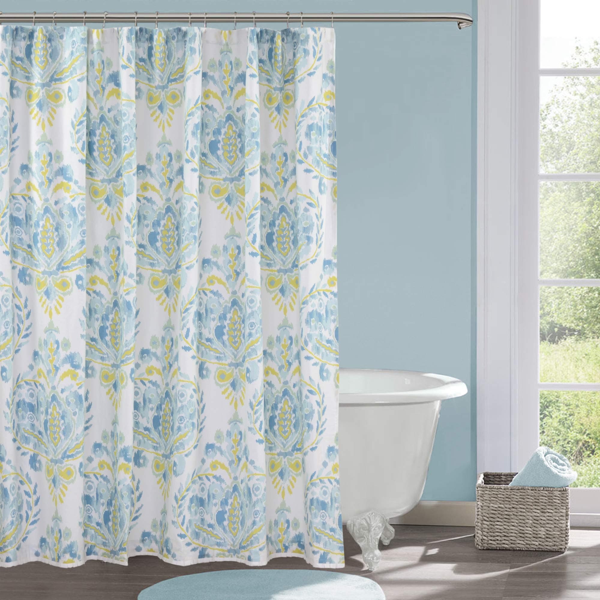Martex Dena Home Breeze Shower Curtain, 72" x 72", Blue