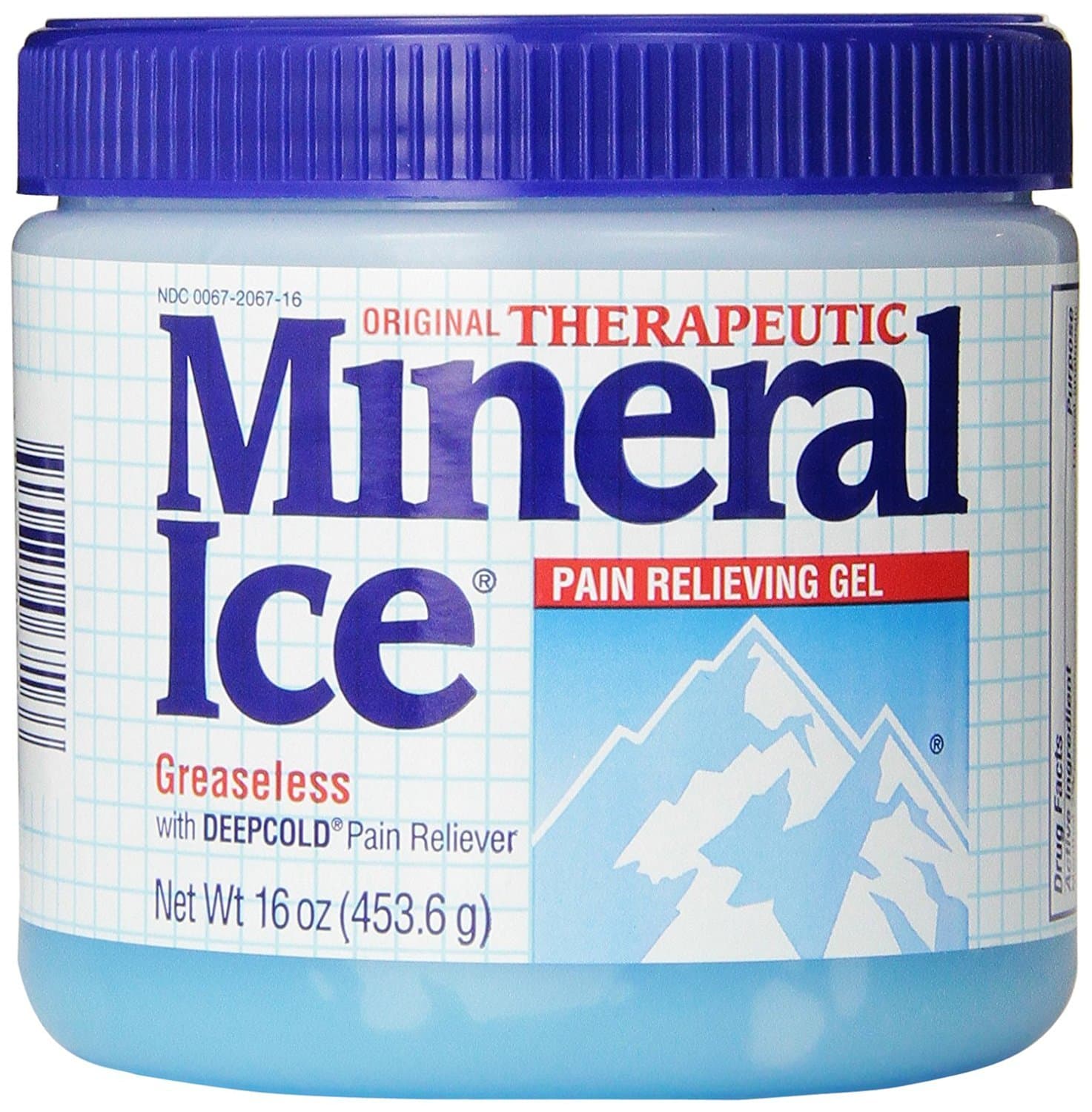 Therapeutic mineral ice greaseless pain relieving gel - 16 Oz