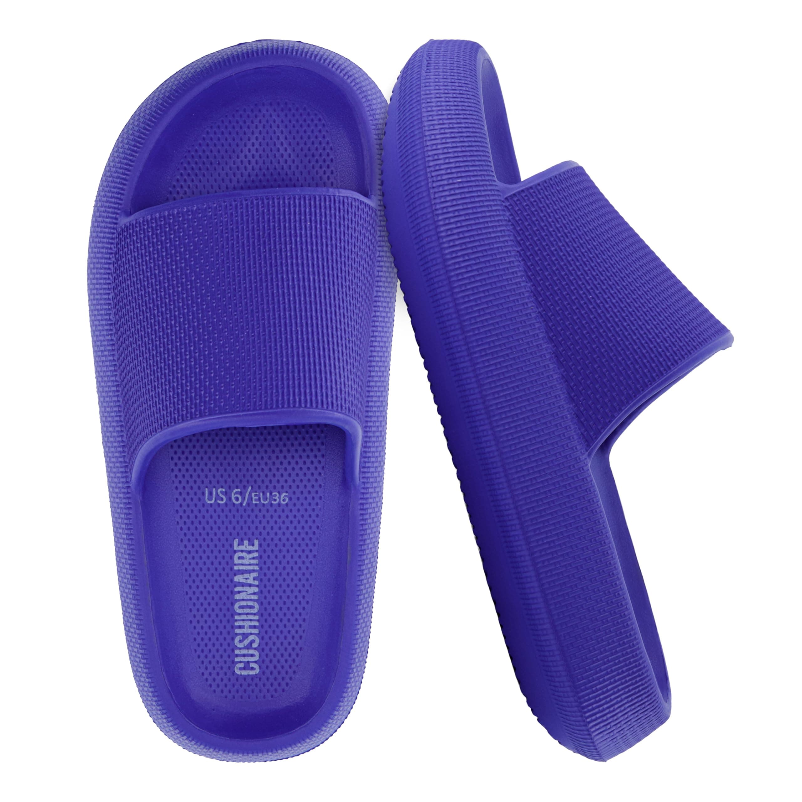 CUSHIONAIRE Women's Feather Cloud Recovery Slide Sandal + Comfort