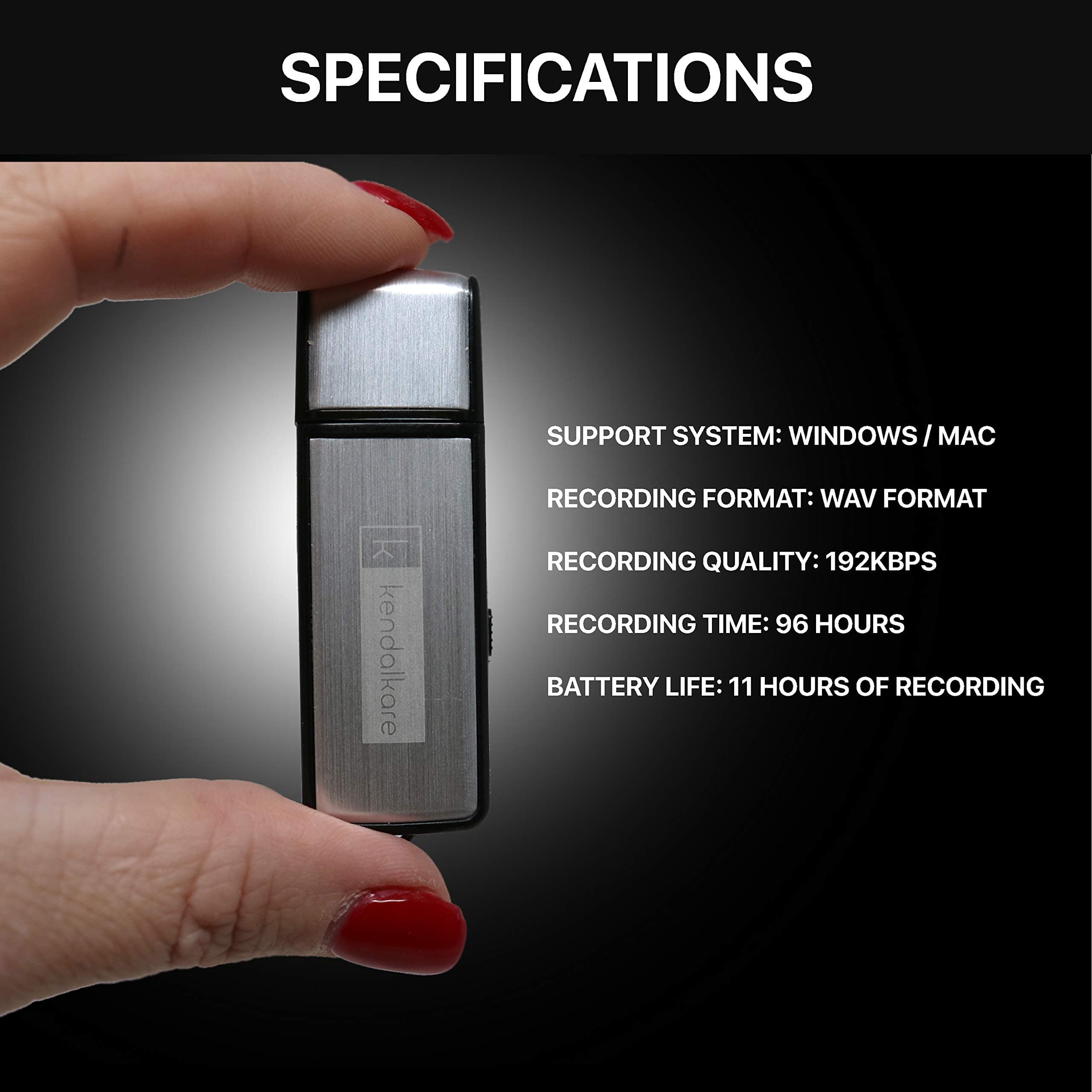 USB Voice Recorder for Lectures - Portable Audio Recorder - Digital Recorder - Mini Voice Recorder - Audio Recording Device - Digital Voice Recorder with Playback - Lecture Recorders for College 8gb