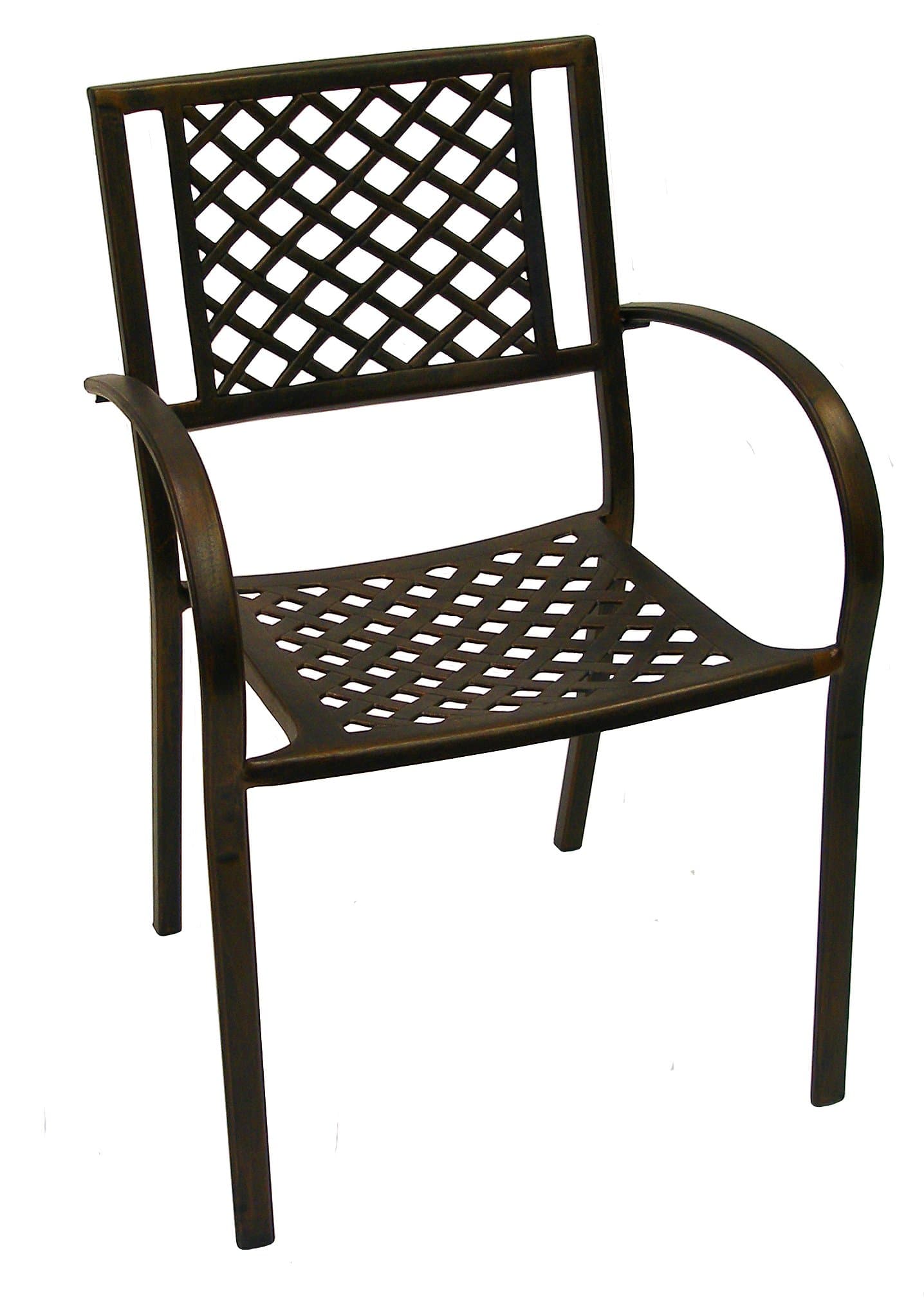 ATC Design Nantucket Antique Bronze Solid Cast Aluminum Arm Chair (Pack of 4)