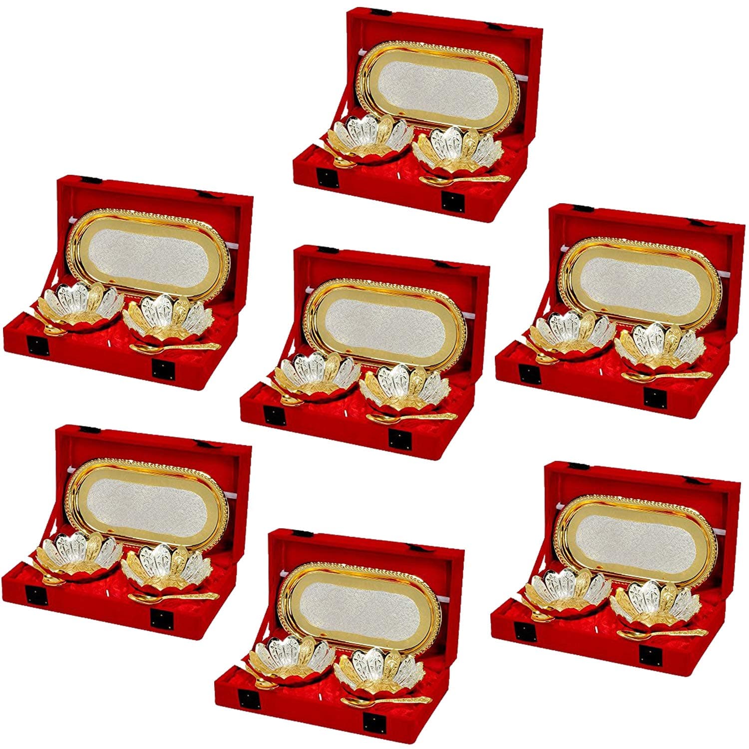 Brass Silver Bowl Gift Set (Multicolour), 100 Ml