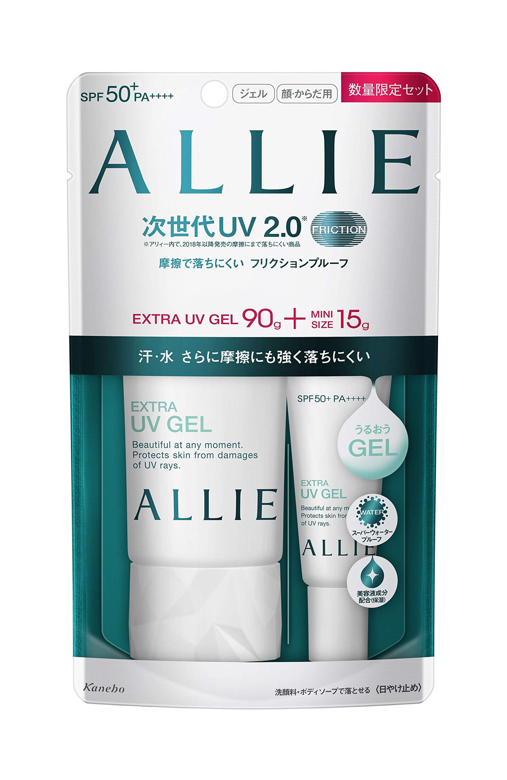 Kanebo ALLIE Extra UV Sunscreens (2.0 UV Gel 90g+15g (2019))