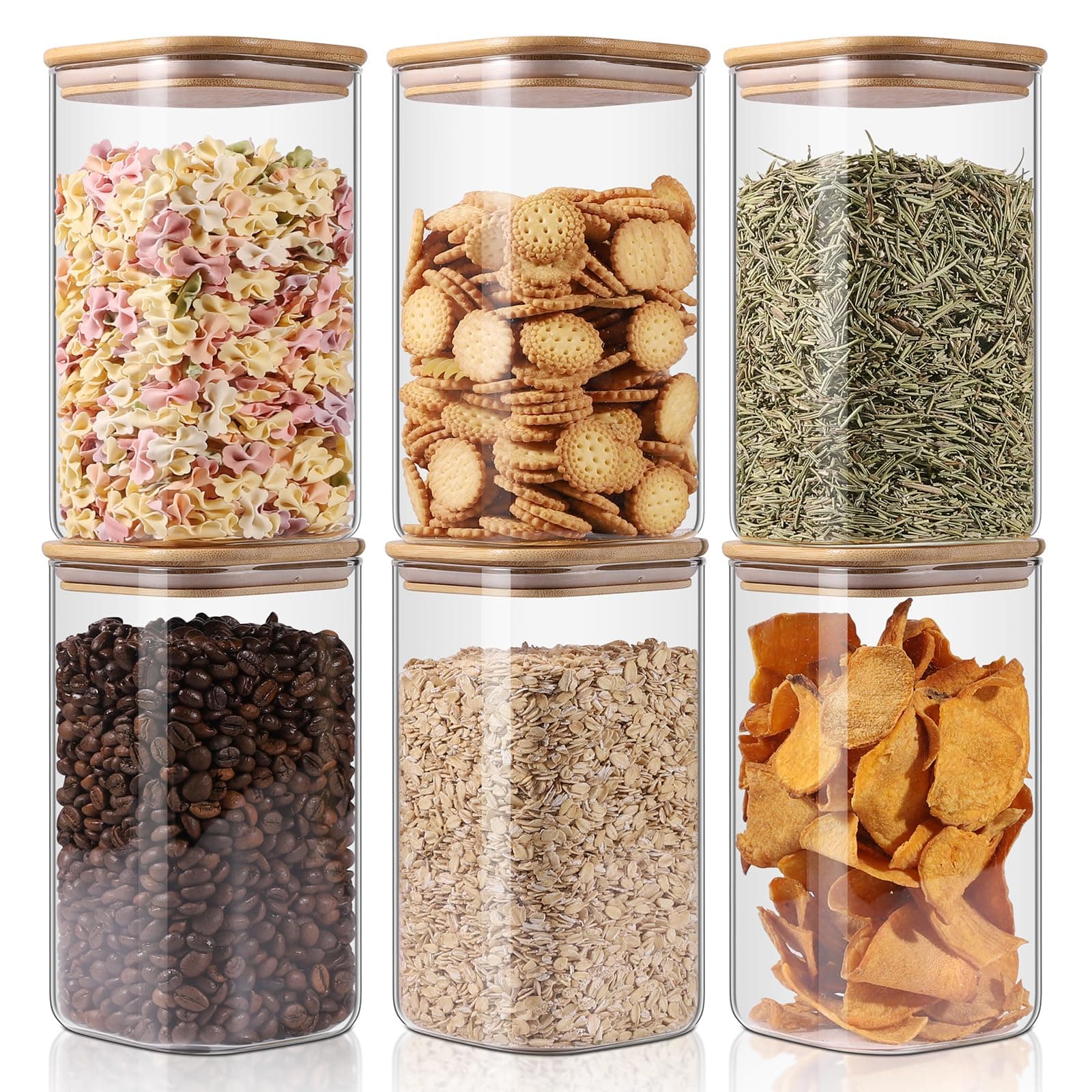 Glass Storage Jars 6PACK-50oz