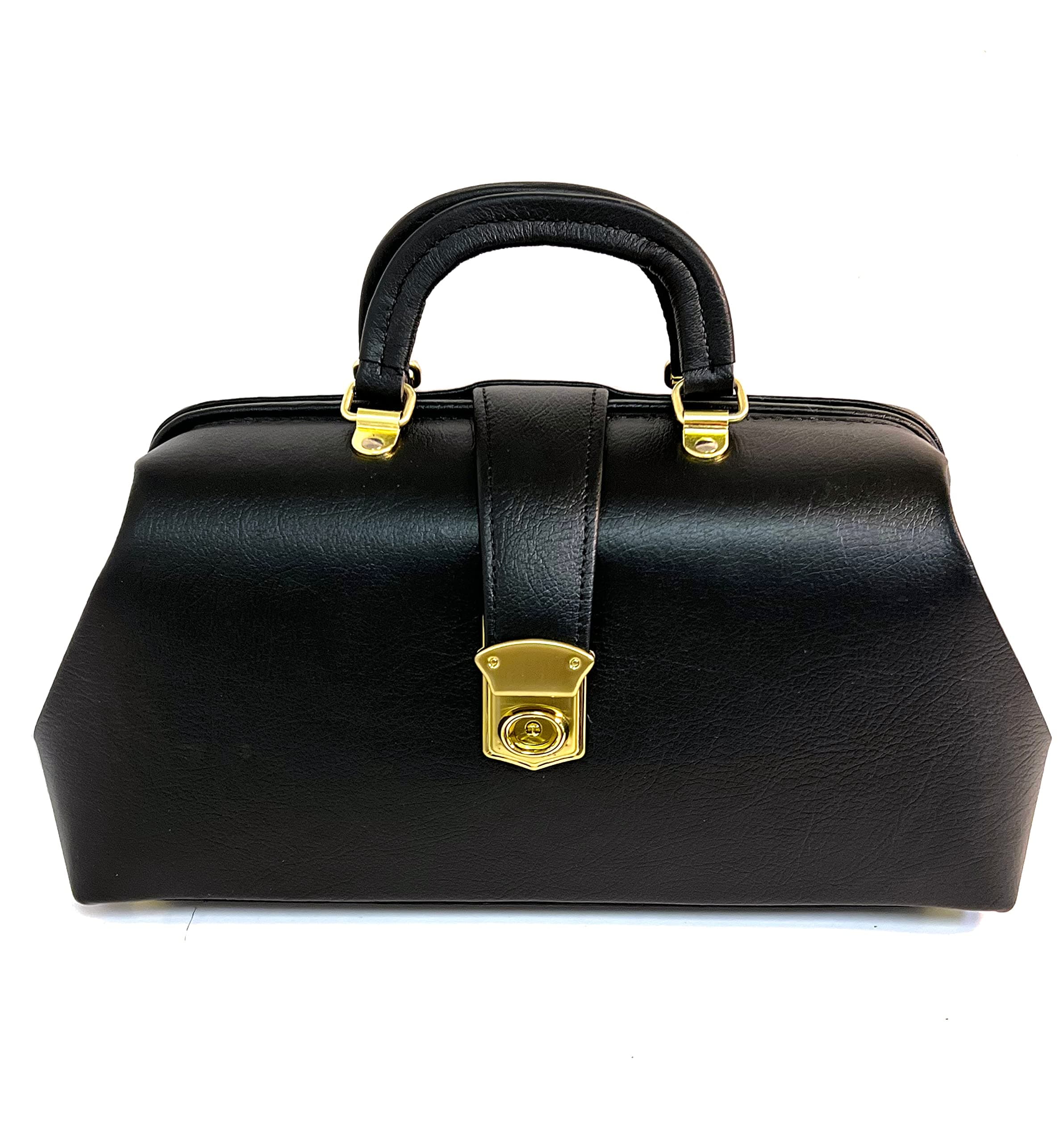 Leather Intern Student Line Doctor Bag - Small (12" x 5" x 7") - Brown Pebble Leather