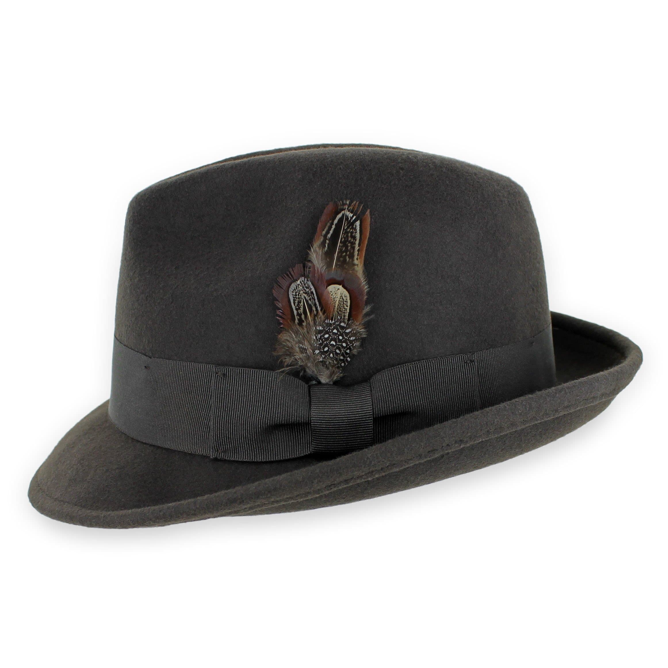 Trilby Men/Women Snap Brim Vintage Dress Fedora Hat 100% Wool