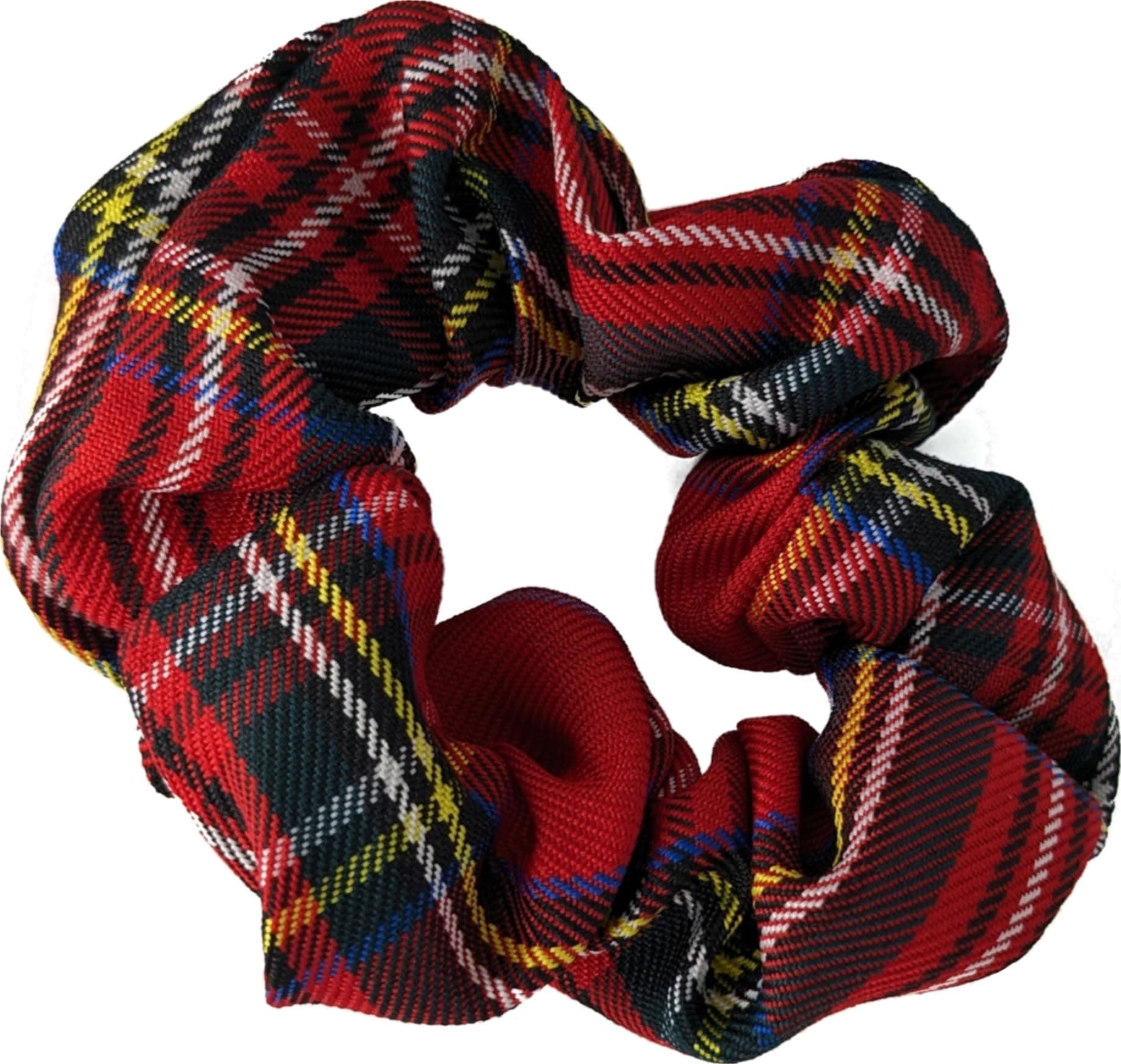 Red Tartan Scottish Hair Scrunchie Elastic Hair Bobble Hair Band Headband for Women and Girls by Glitz4Girlz