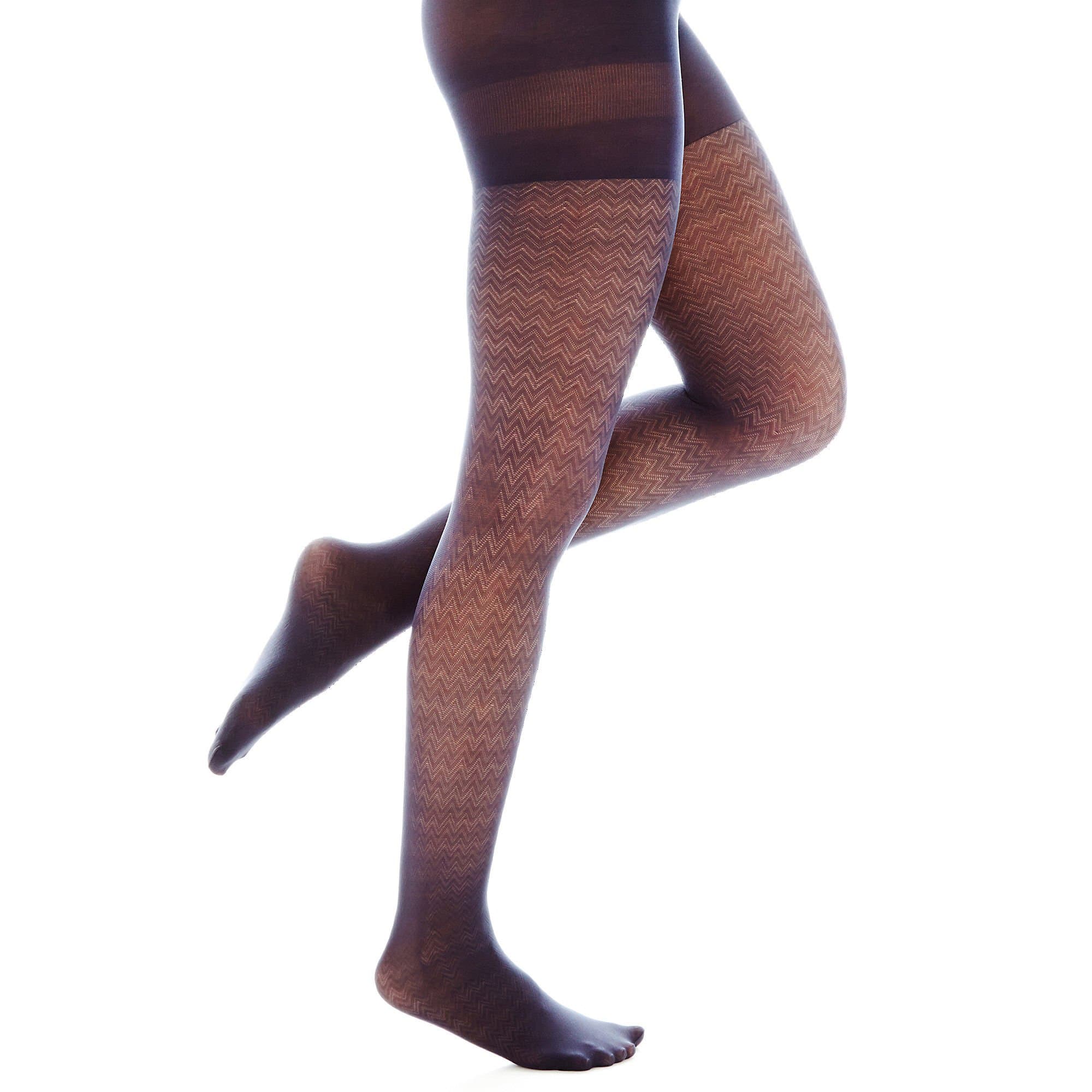 Mixit Zigzag Tights Navy Size M/L