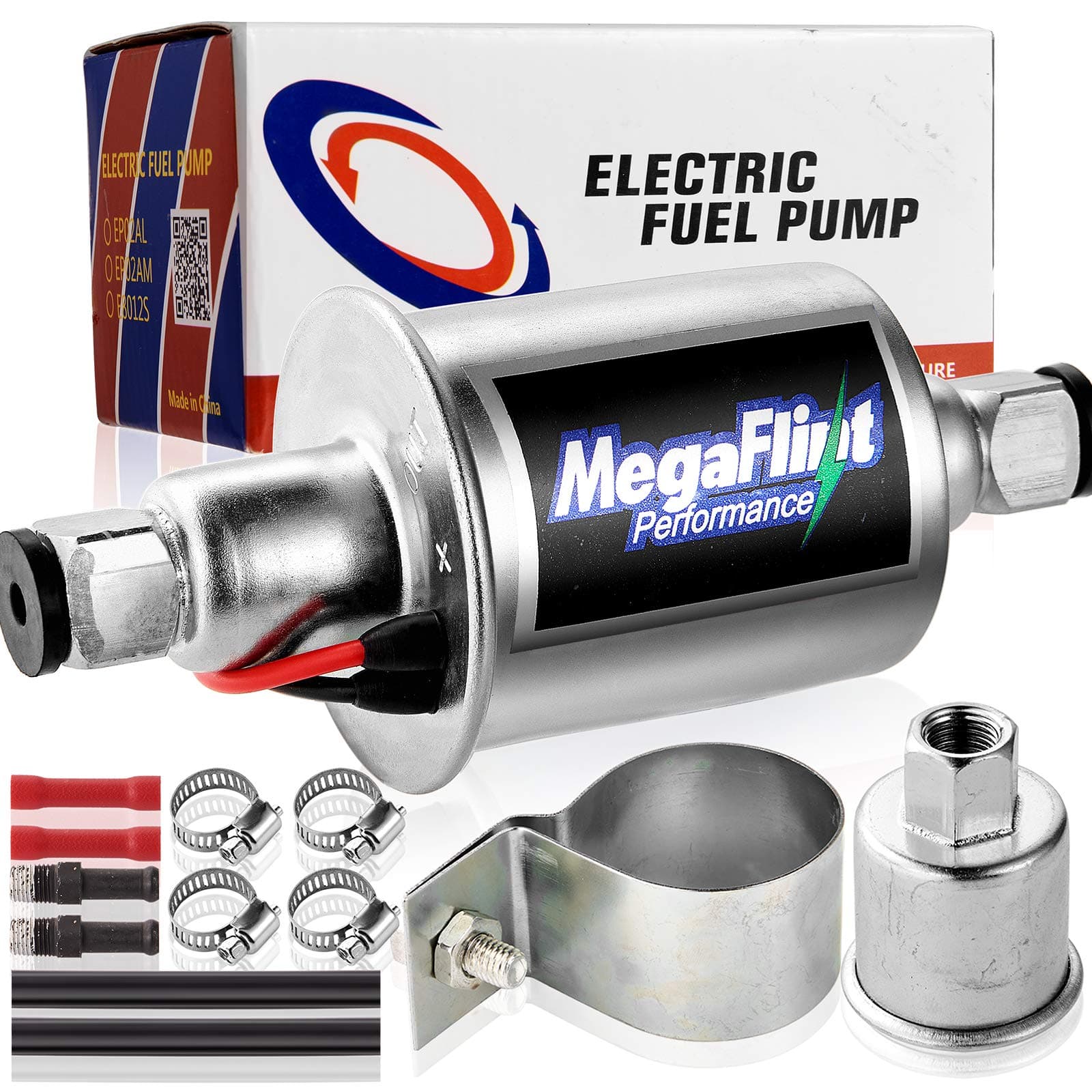 E8012S Universal Electric Fuel Pump Low Pressure 5-9 PSI 12V w/Installation Kit