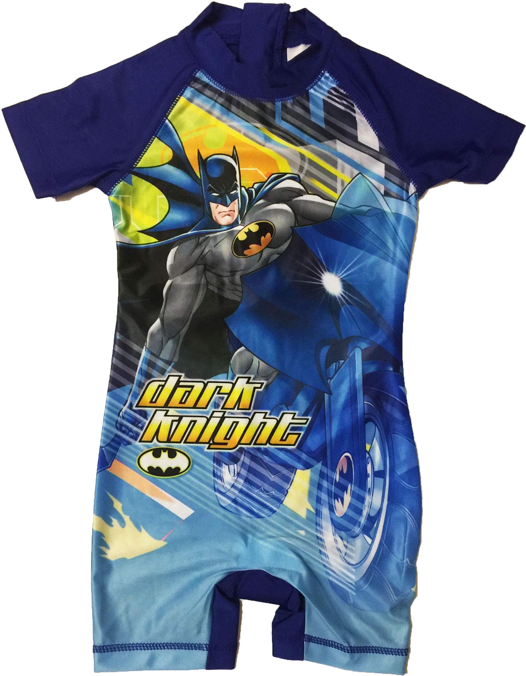 Boys Batman Dark Knight Swimsuit Sunsuit Swimwear Ages 18 Months to 5 Years
