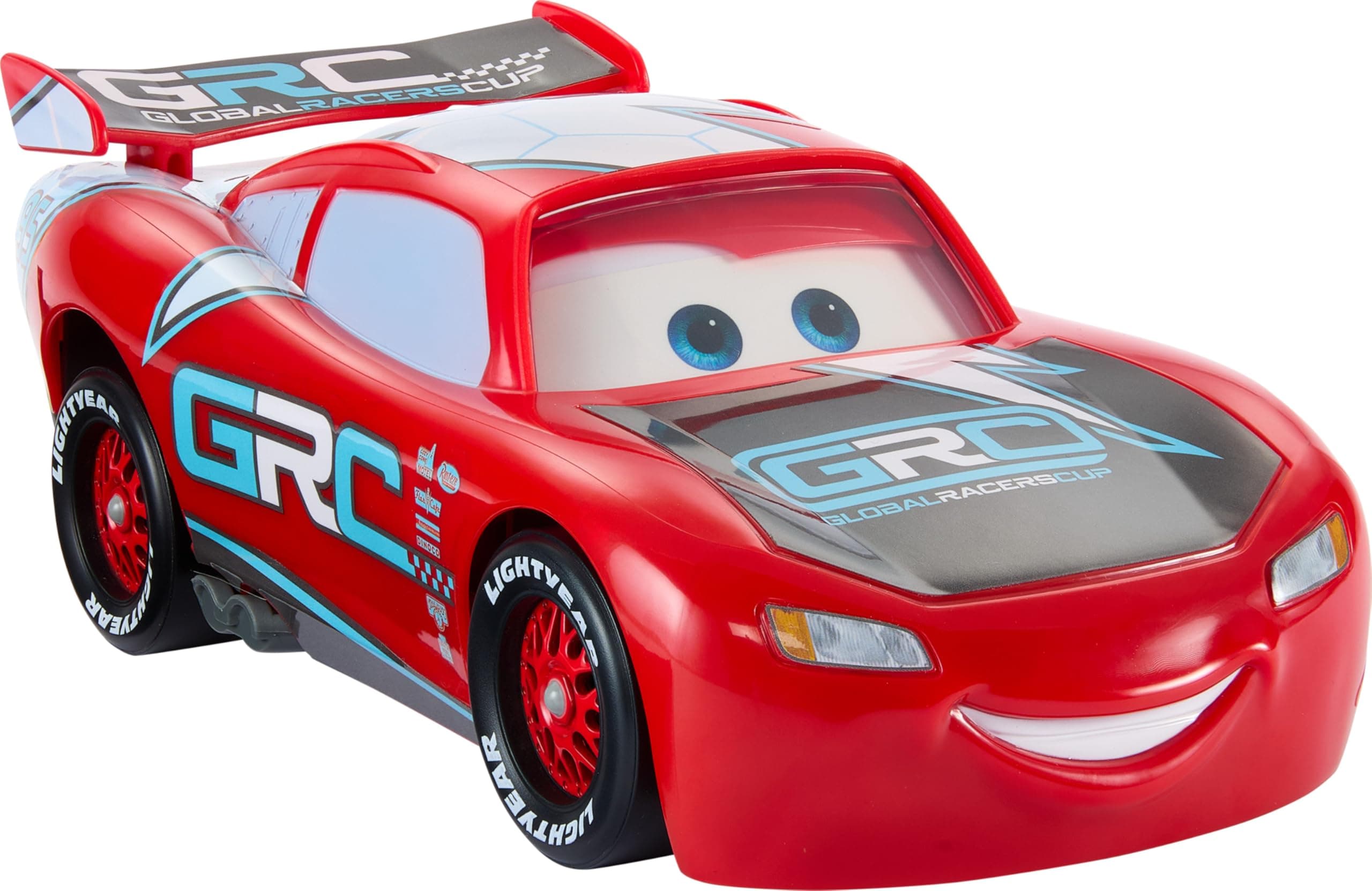 ​Mattel Disney and Pixar Cars Lightning McQueen Toy Vehicle & Accessories, Global Racers Cup Drift & Race Car with 2 Modes of Play