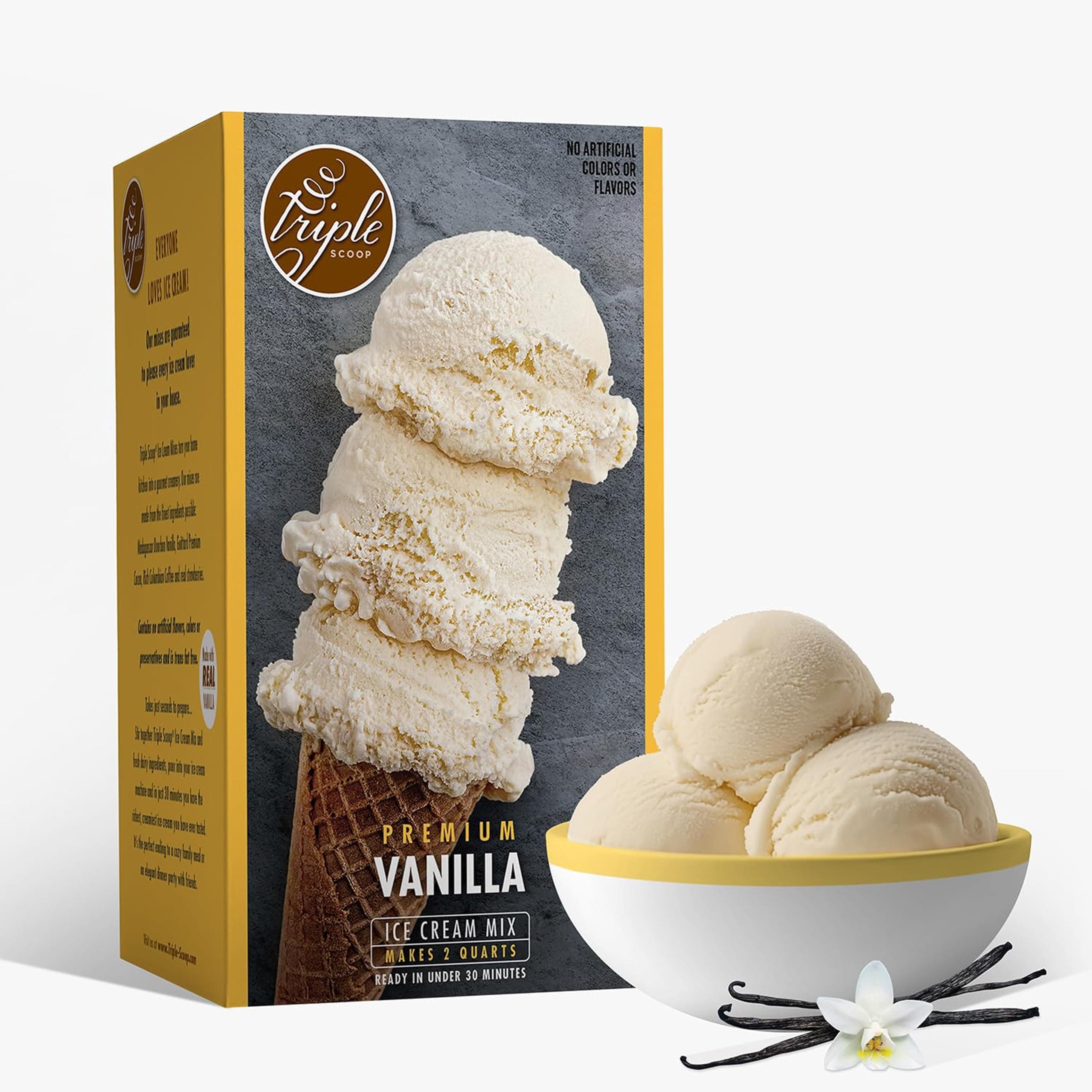 Triple Scoop Ice Cream Mix, Premium Vanilla