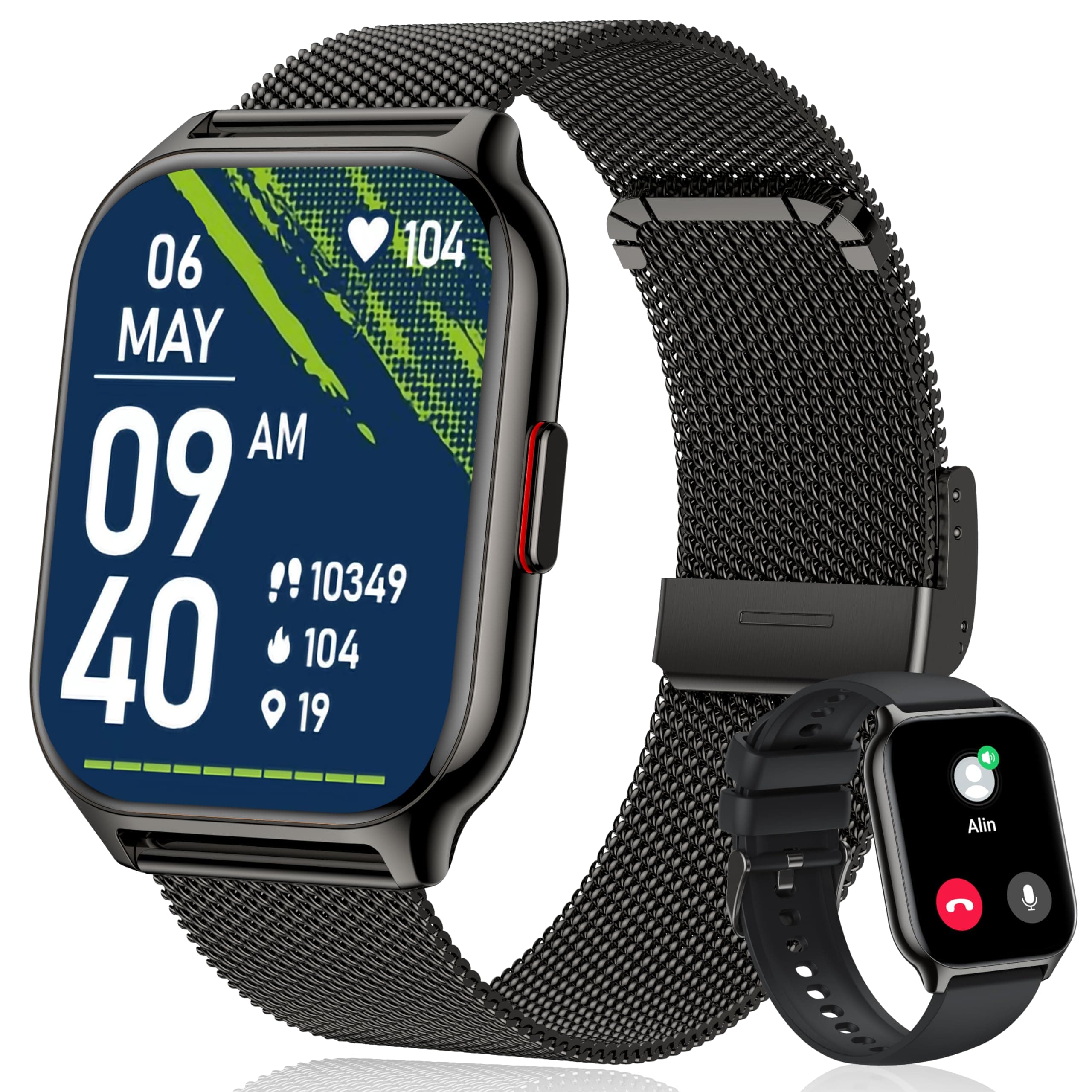 Smart Watch 45mm for Women Men(Dial/Answer Calls), 2.0" Fitness Tracker Watch with Heart Rate/Blood Pressure/Blood Oxygen Monitor for Android iOS