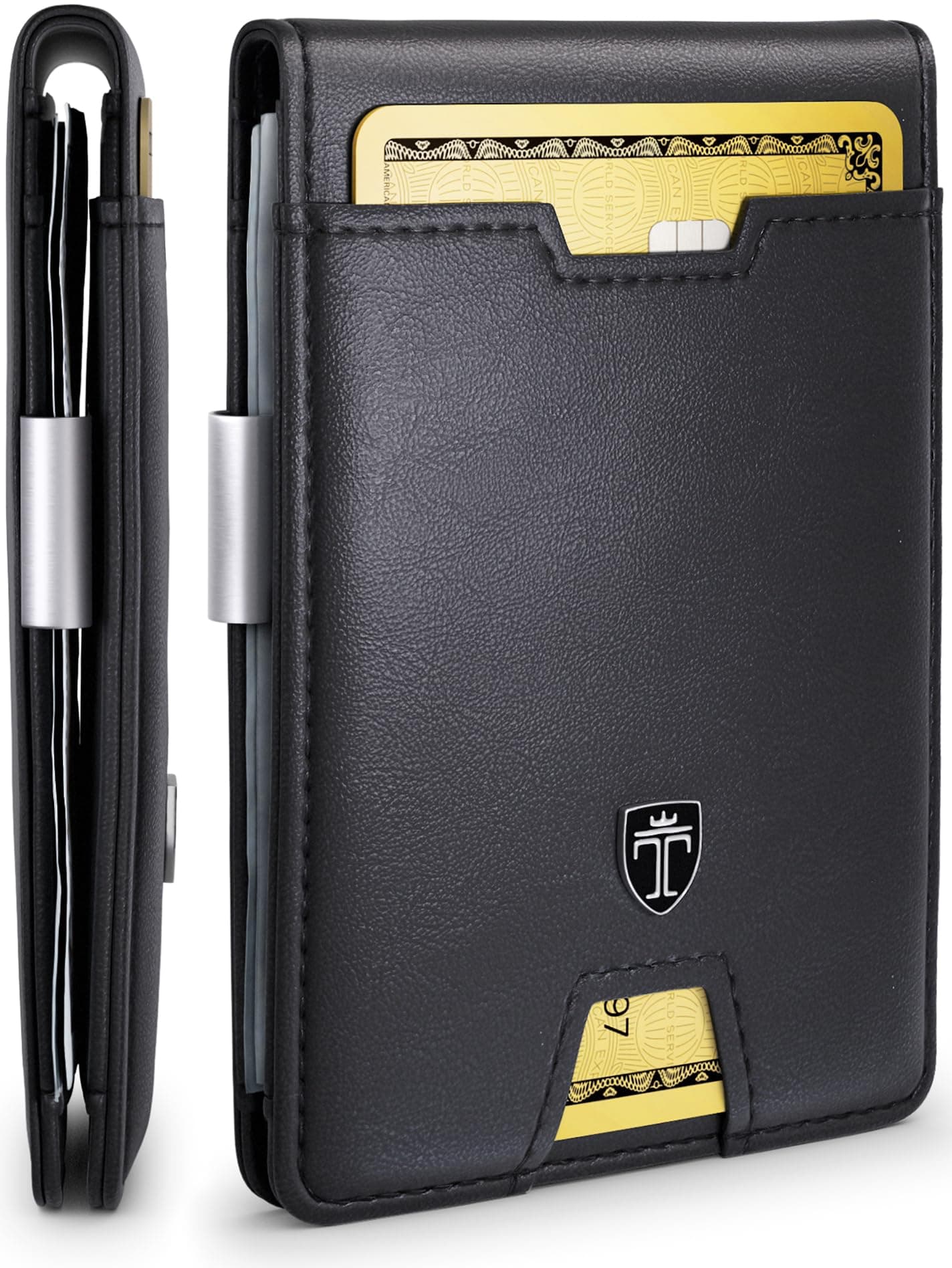 Mens Wallet with Money Clip AUSTIN RFID Blocking Bifold Credit Card Holder for Men with Gift Box