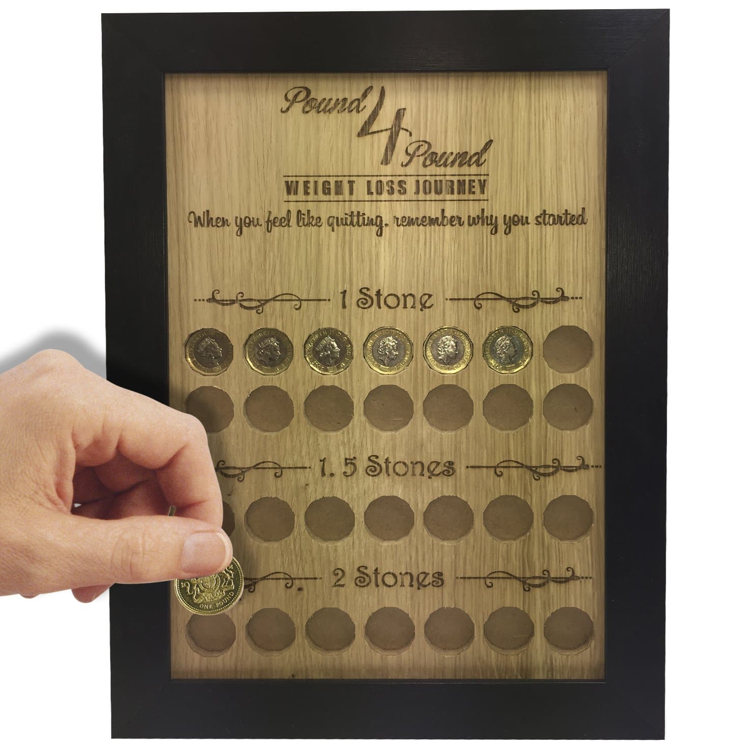 Close to the BoneWeight Loss Tracker Engraved Oak Veneer Quality Wood Hanging Sign Weight Watchers Progress Plaque