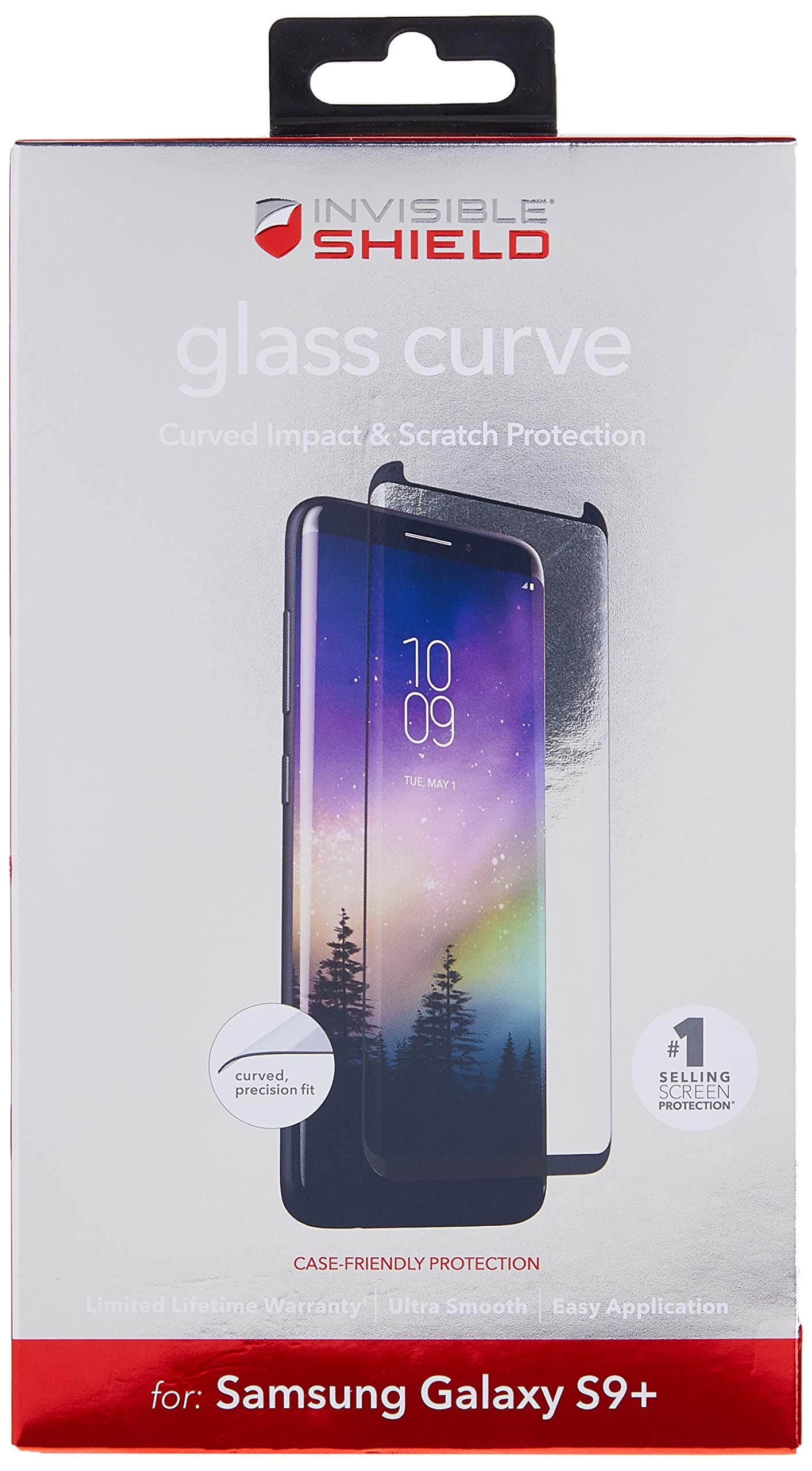 ZAGG InvisibleShield Glass Curve - Screen Protector Made For Samsung Galaxy S9 Plus - Clear