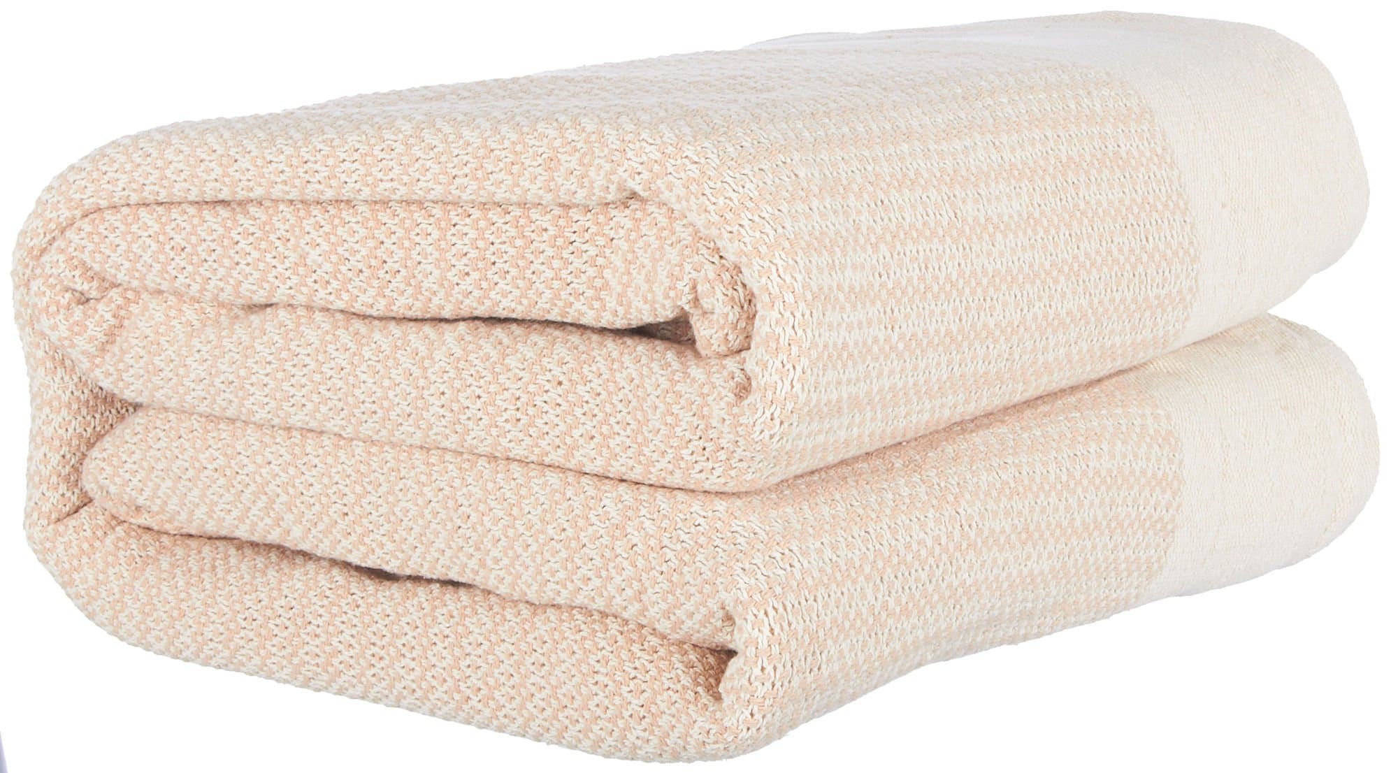 Ellison First Asia Full/Queen Size Cotton Blanket Full/Queen Natural beige