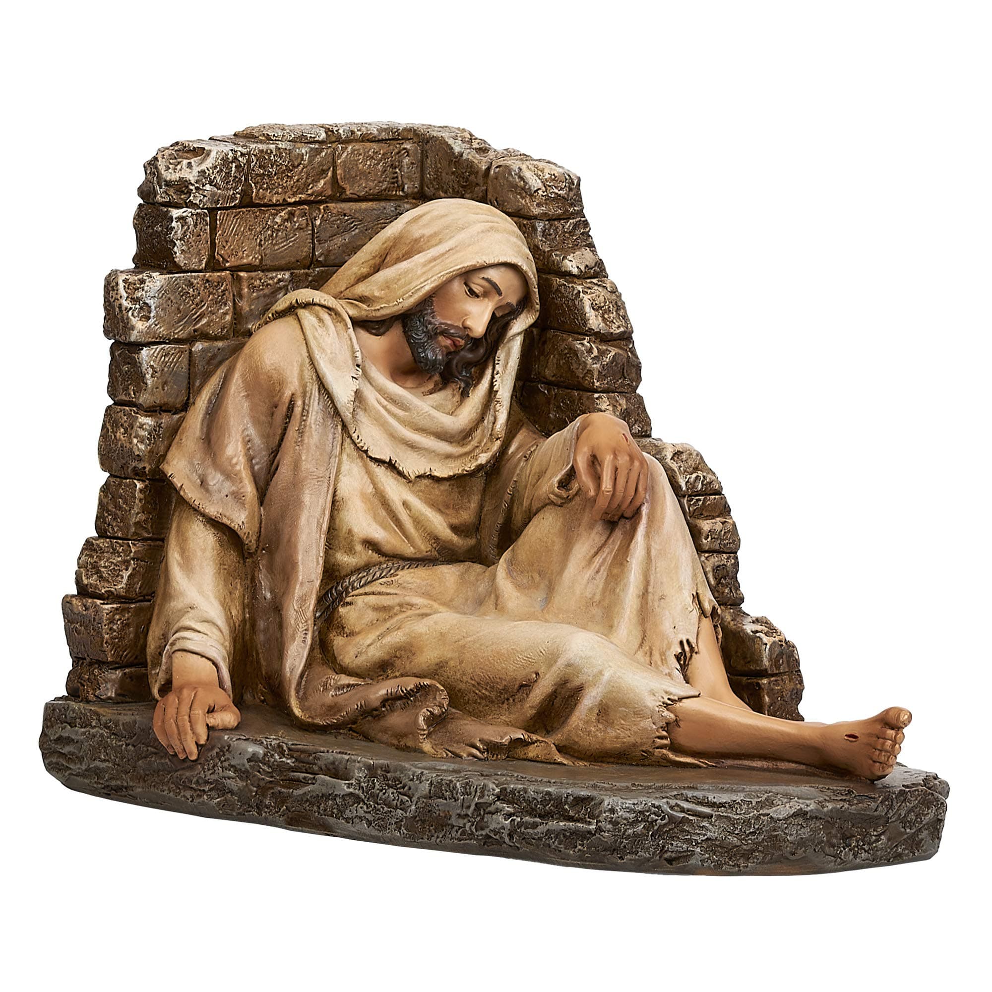 Joseph's Studioby Roman - Compassion Jesus Figure, Life of Christ, Renaissance Collection, 5.75" H and 8.5" W, Resin and Stone, Religious Gift, Decoration