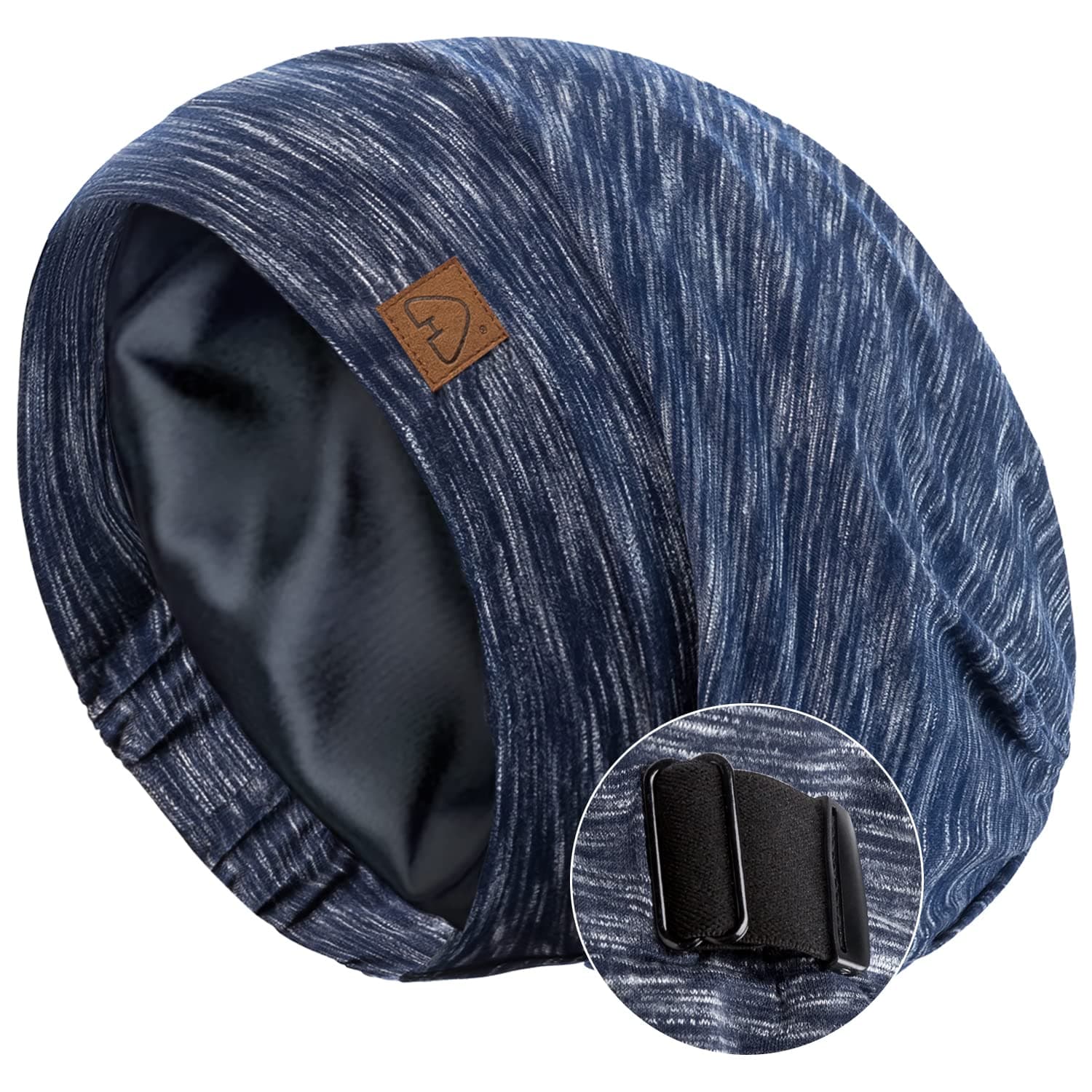 Hat Hut Silk Satin Sleep Cap Bonnet Hair Cover for Sleeping Silk Lined Beanie Hat for Natural Curly Hair Adjustable Night Cap