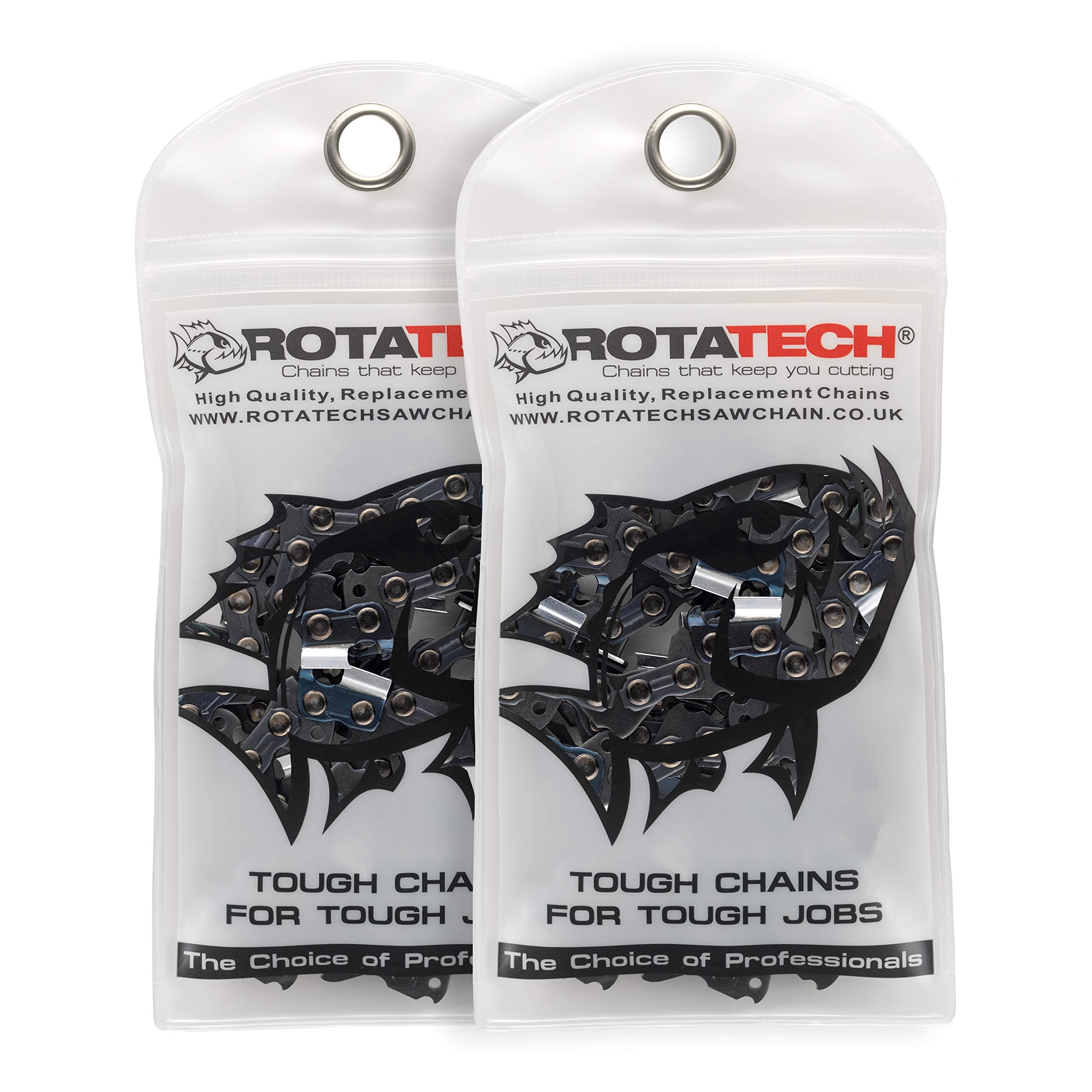 2 X Rotatech 16" 40cm Chainsaw Chain 3/8" LP Pitch, .050" Gauge, 57