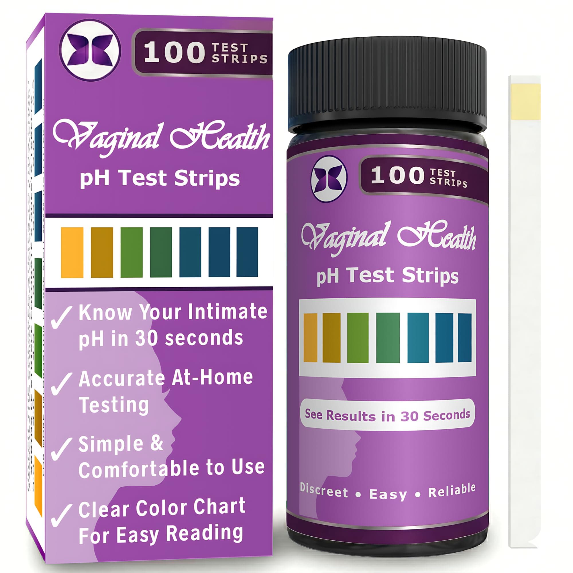 Just Fitter Vaginal pH Balance Test Strips. Personal Wellness Kit for Women. Supports Feminine Hygiene, Body Balance Awareness, and Everyday Confidence – 80 + 20 Strips