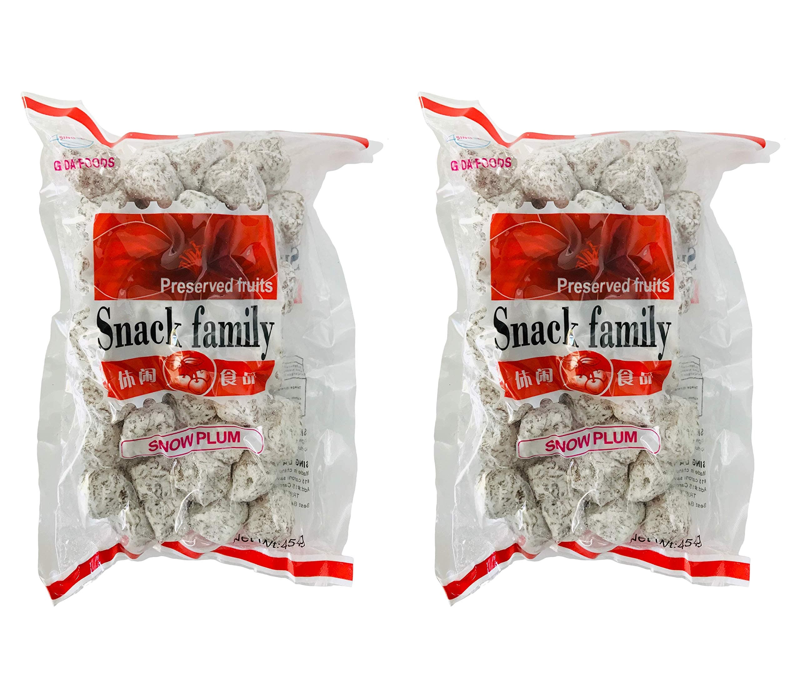 Snack Family Preserved Fruits - Snow Plum (Sweet) - Pack of 2 - Trinidad & Tobago Snacks