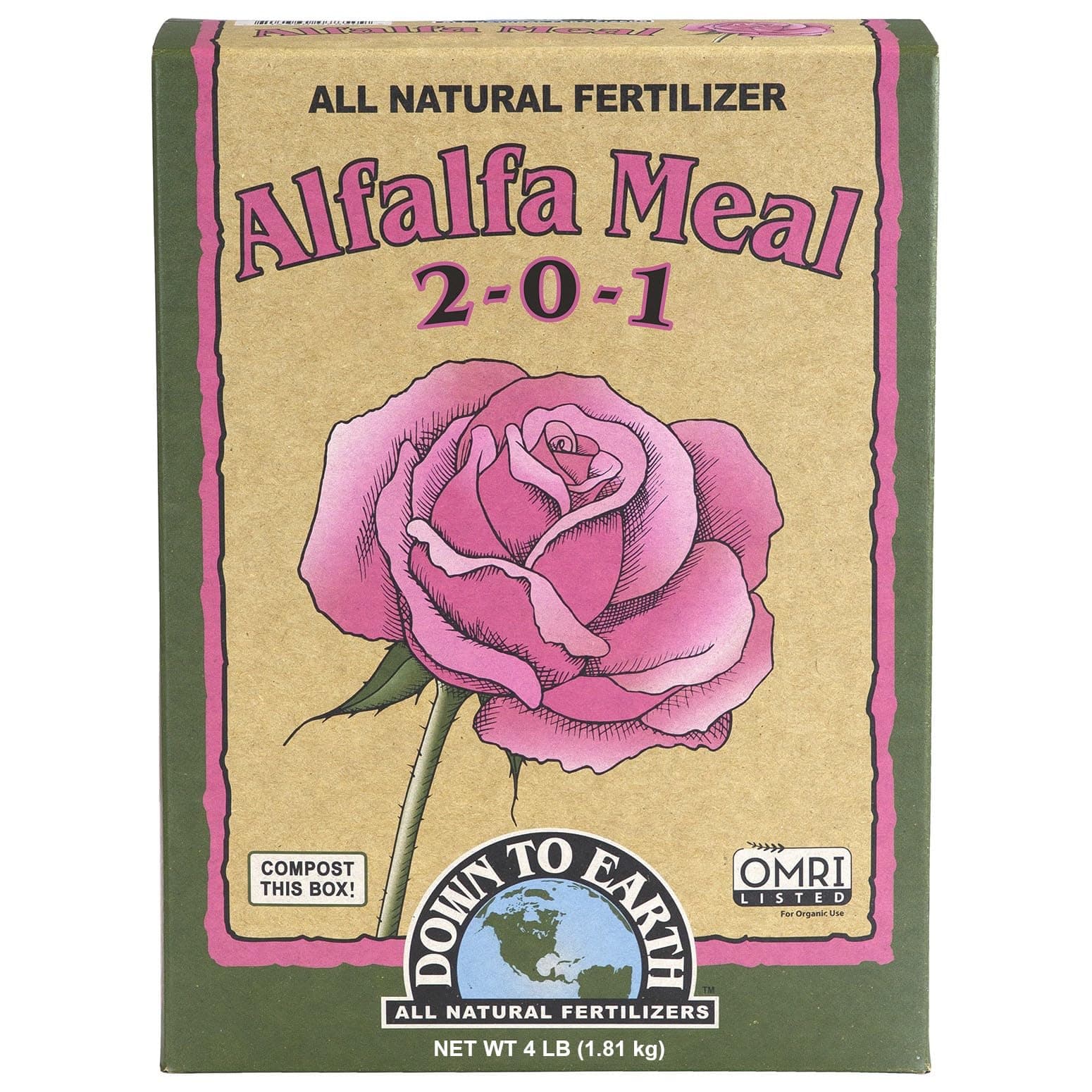 Down To Earth Alfalfa Meal Natural Fertilizer 2.5-.05-2.5 OMRI