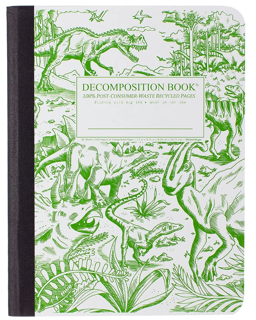 Dinosaurs Decomposition Book: College-ruled Composition Notebook With 100% Post-consumer-waste Recycled Pages