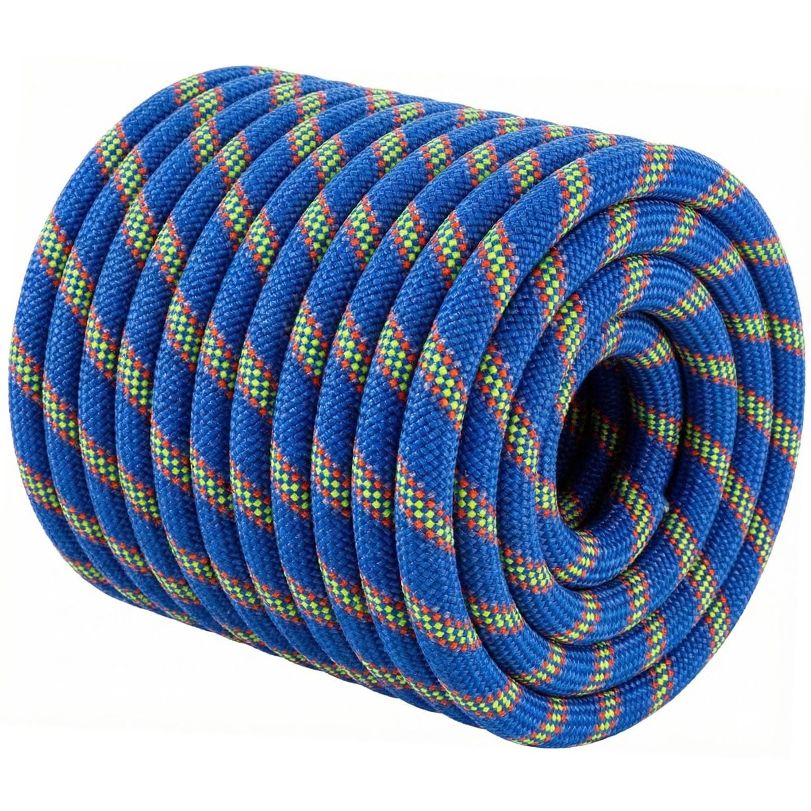 Double Braided Arborist Rigging Rope, 1/2" x 100 ft Strength Bull Rope, 48-Strand Polyester Static Rope for Tree Work, Pulling, Towing, Swing(Blue)