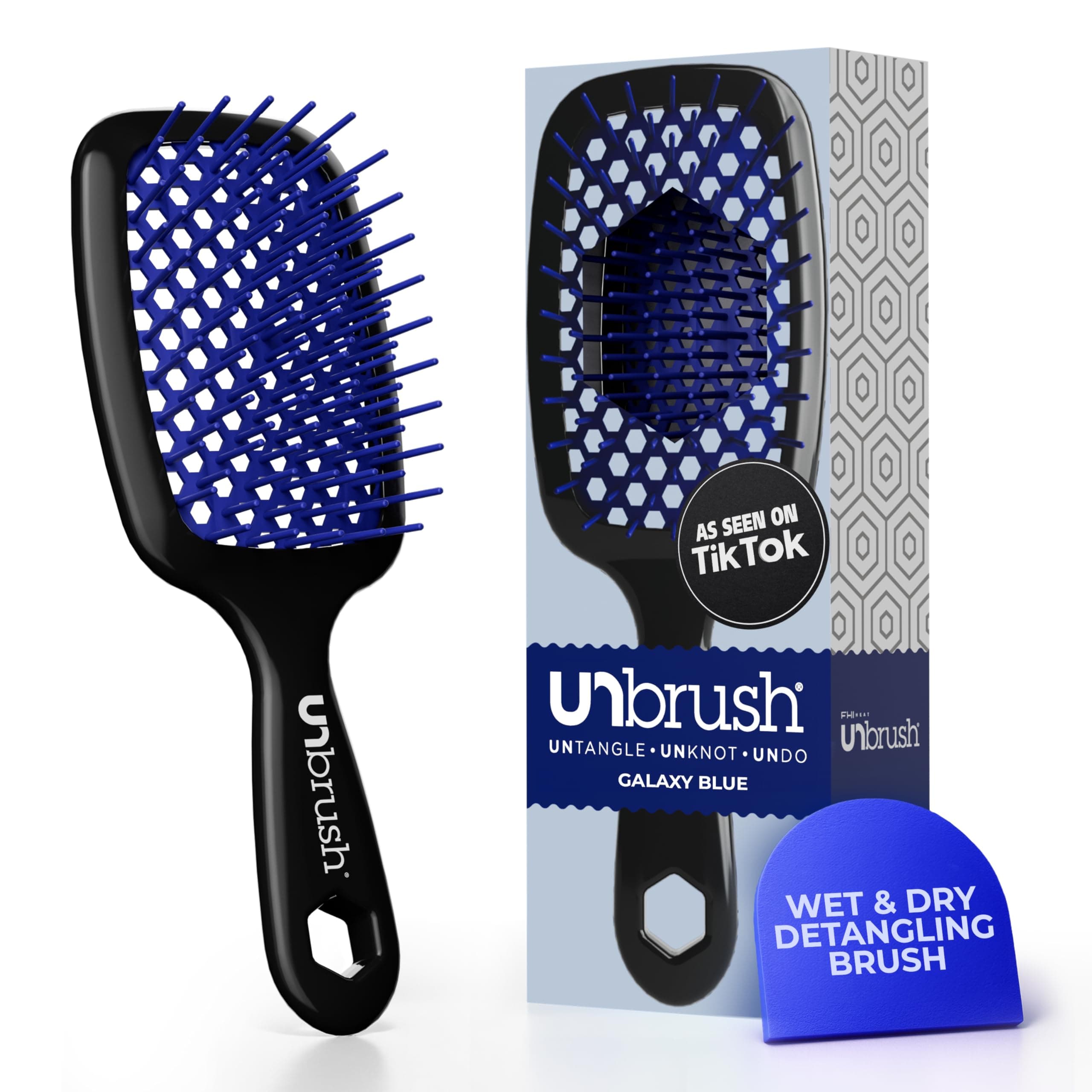 FHI HEAT Unbrush, Blue - Detangling Hair Brush