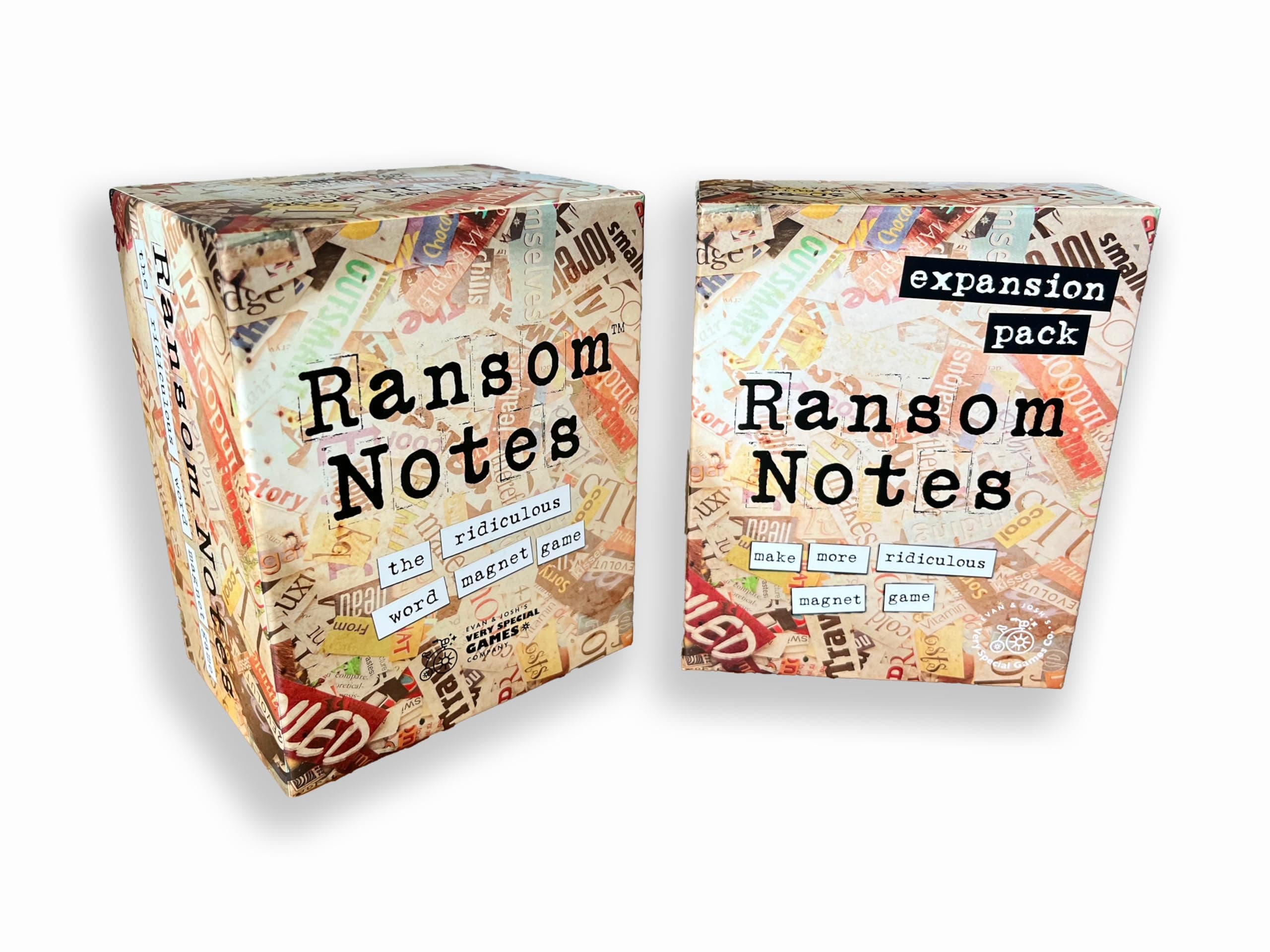 Ransom Notes - The Ridiculous Word Magnet Party Game & Expansion Pack One Bundle, 3+ Players