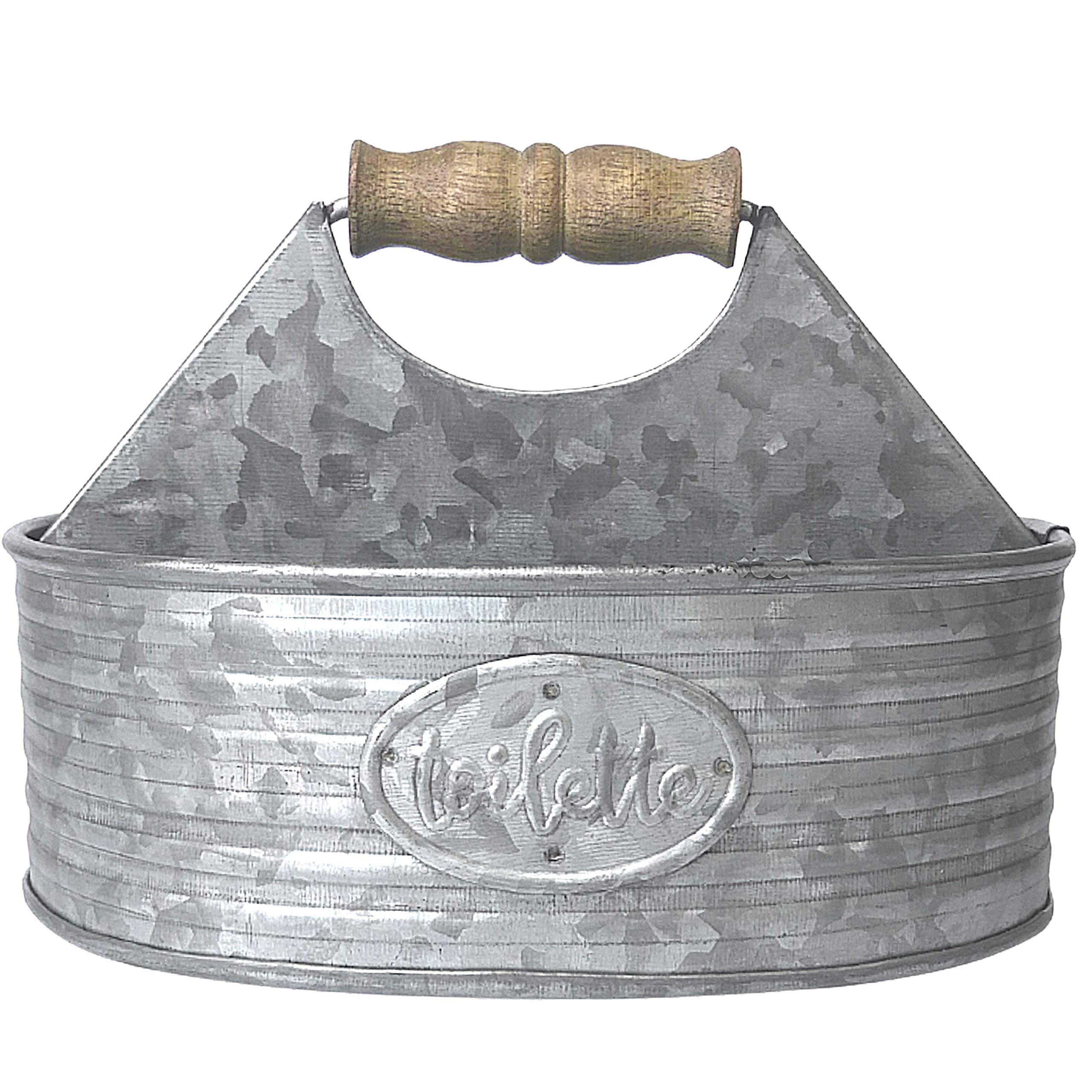 Galvanized "Toilette" Bathroom Caddy