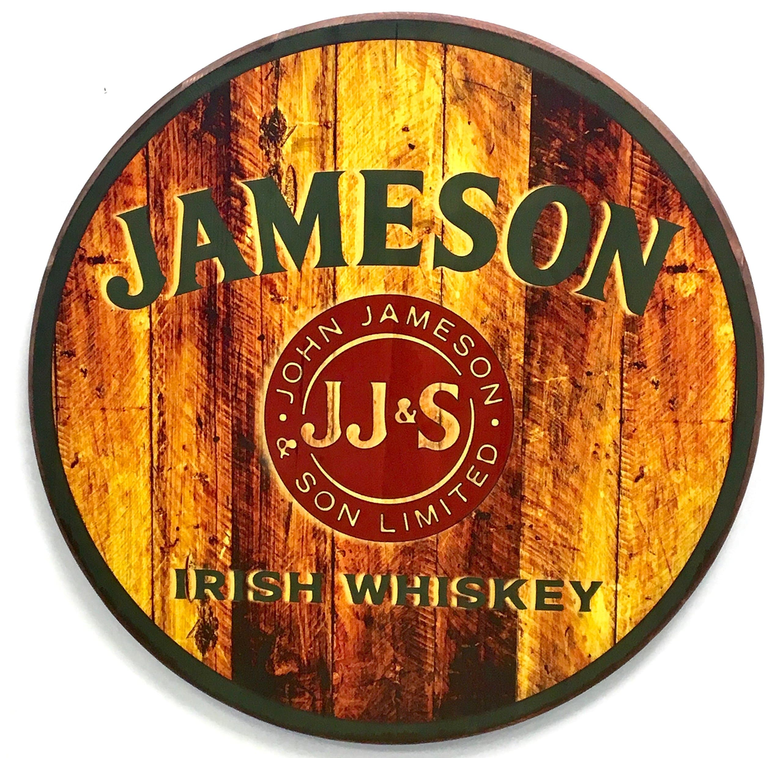 Jameson Irish Whiskey Wooden Sign - 24" Diameter